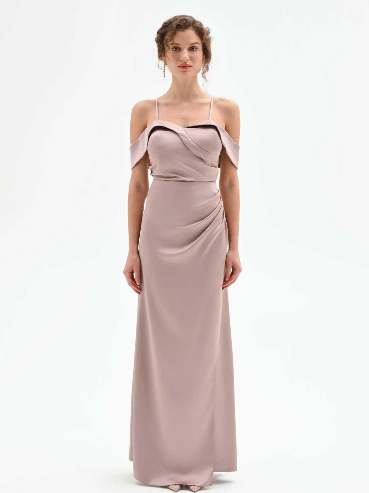 Abito lungo con drappeggio e spacco Donna - Rinascimento - World Fashion