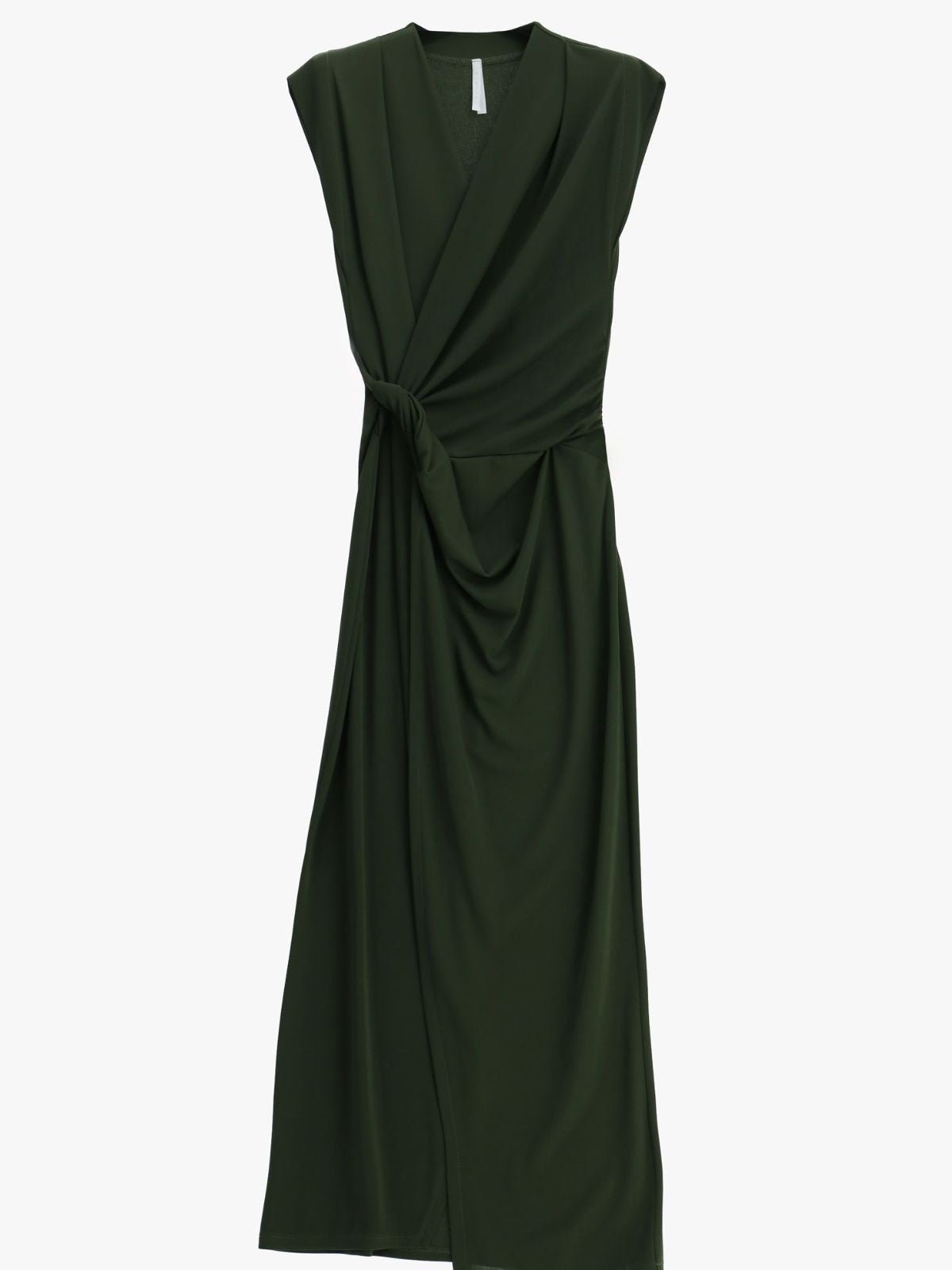 Abito lungo drappeggiato scollo a v senza maniche Donna - Imperial - World Fashion