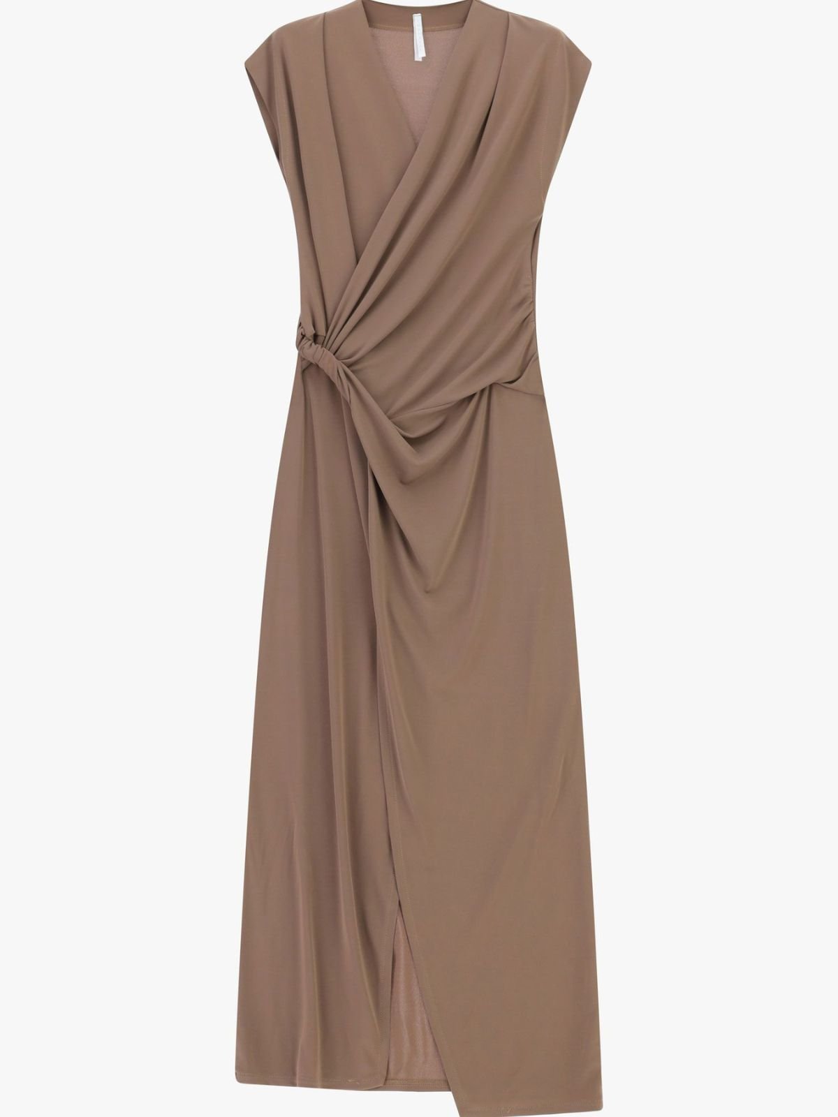 Abito lungo drappeggiato scollo a v senza maniche Donna - Imperial - World Fashion