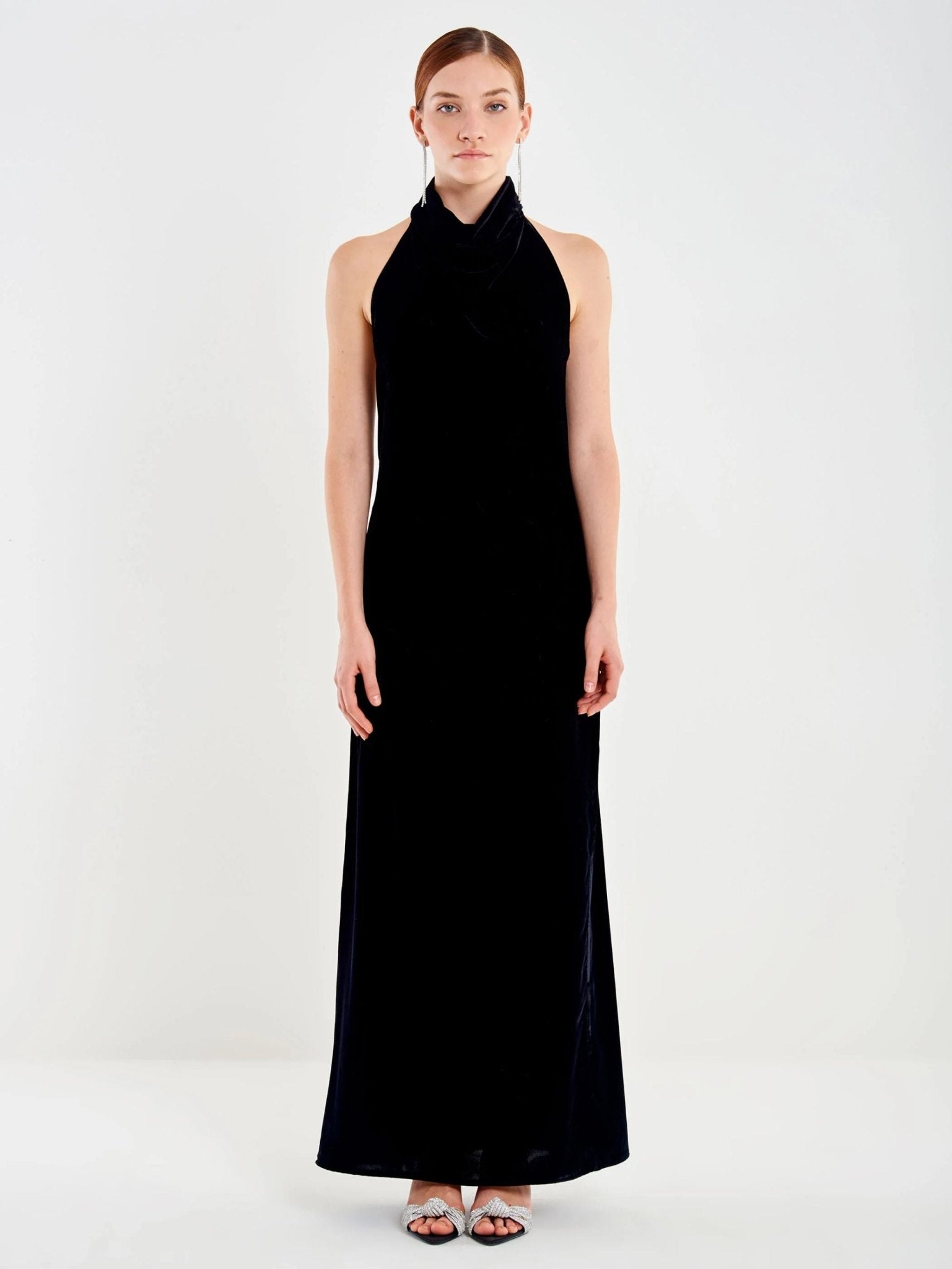 Abito lungo in velluto - VICOLO - TF0969 - World Fashion