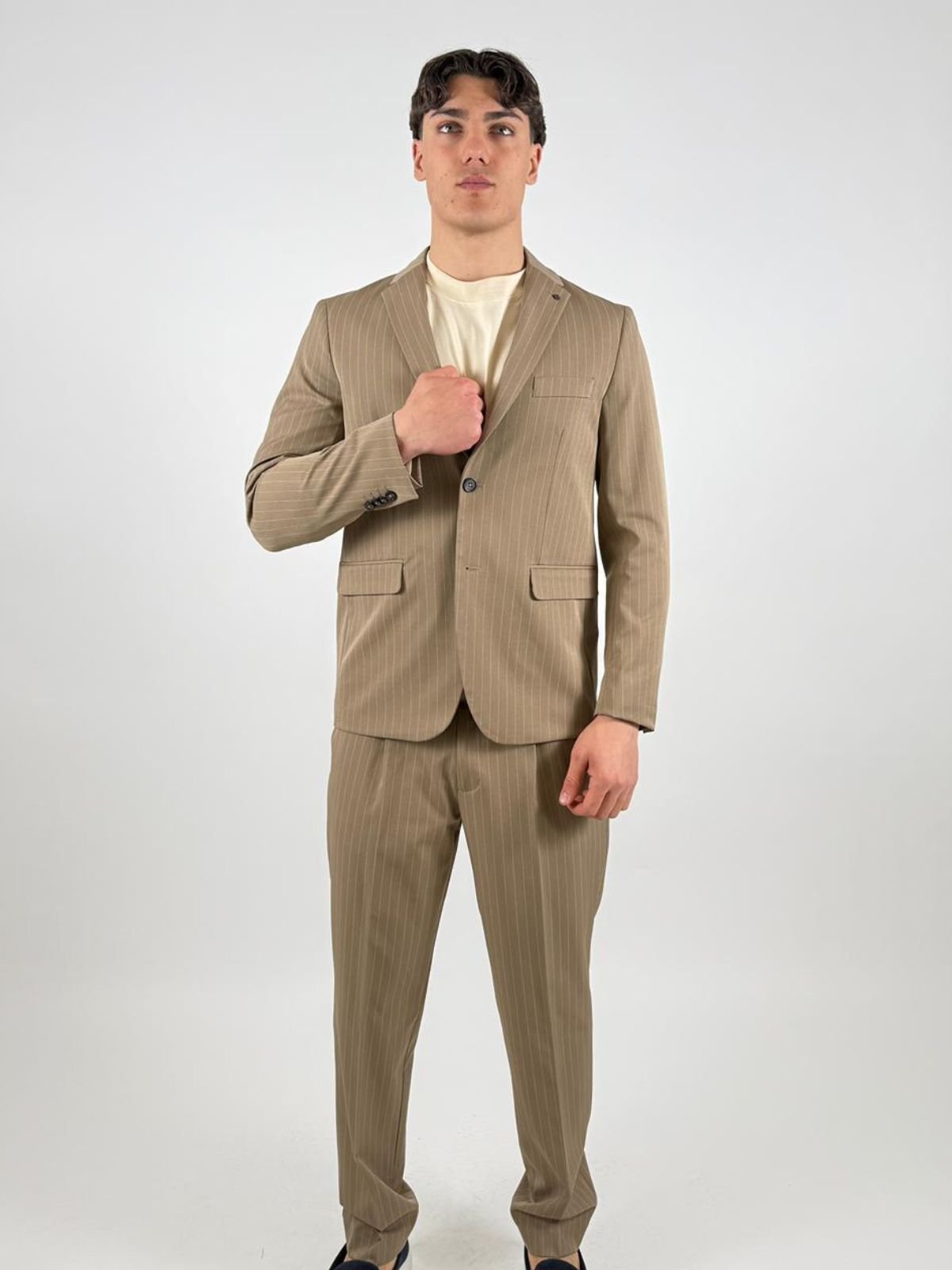 Abito Monopetto Poliv Gessato Uomo - Markup - World Fashion