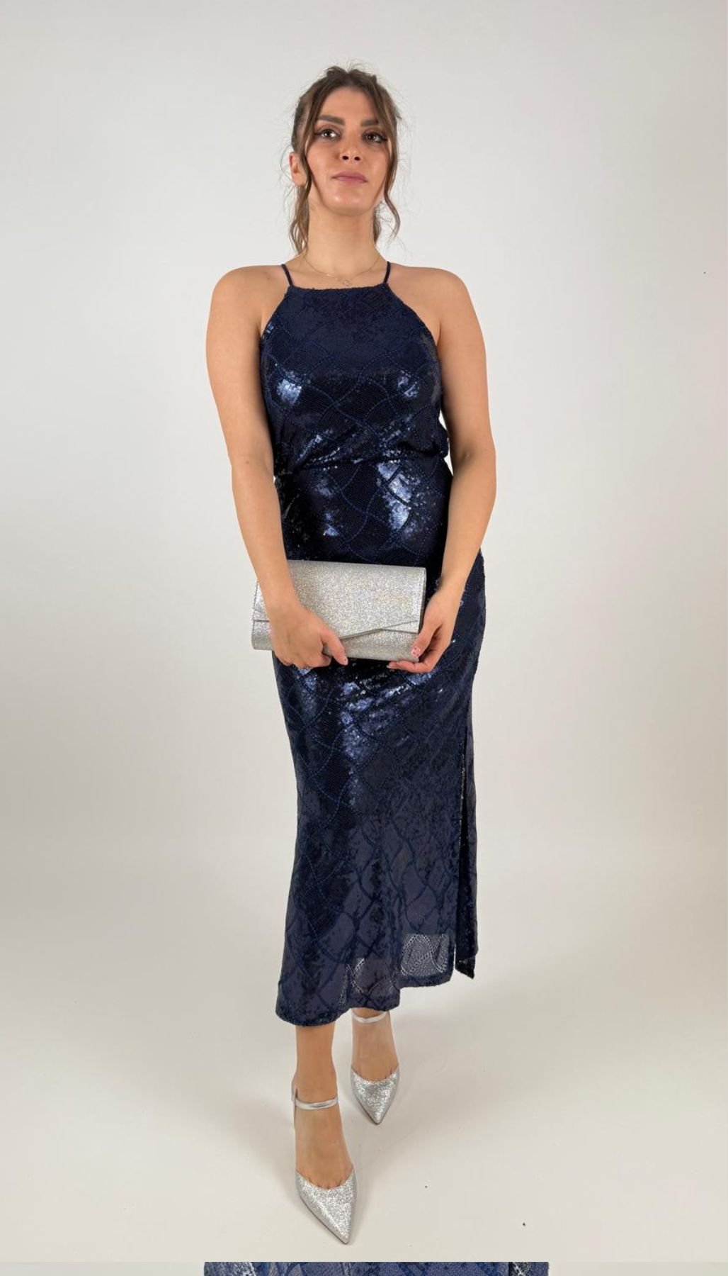 Abito paillettes con scollo all'americana Donna - Rinascimento - World Fashion