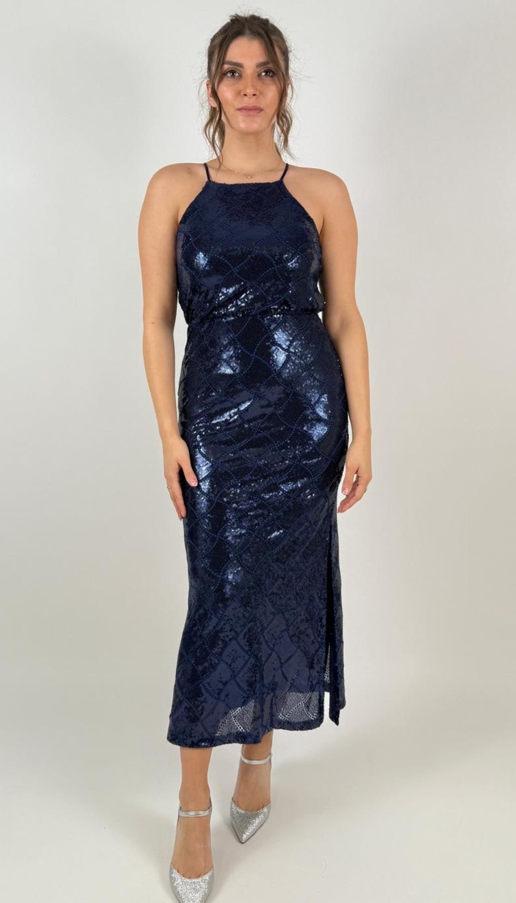 Abito paillettes con scollo all'americana Donna - Rinascimento - World Fashion