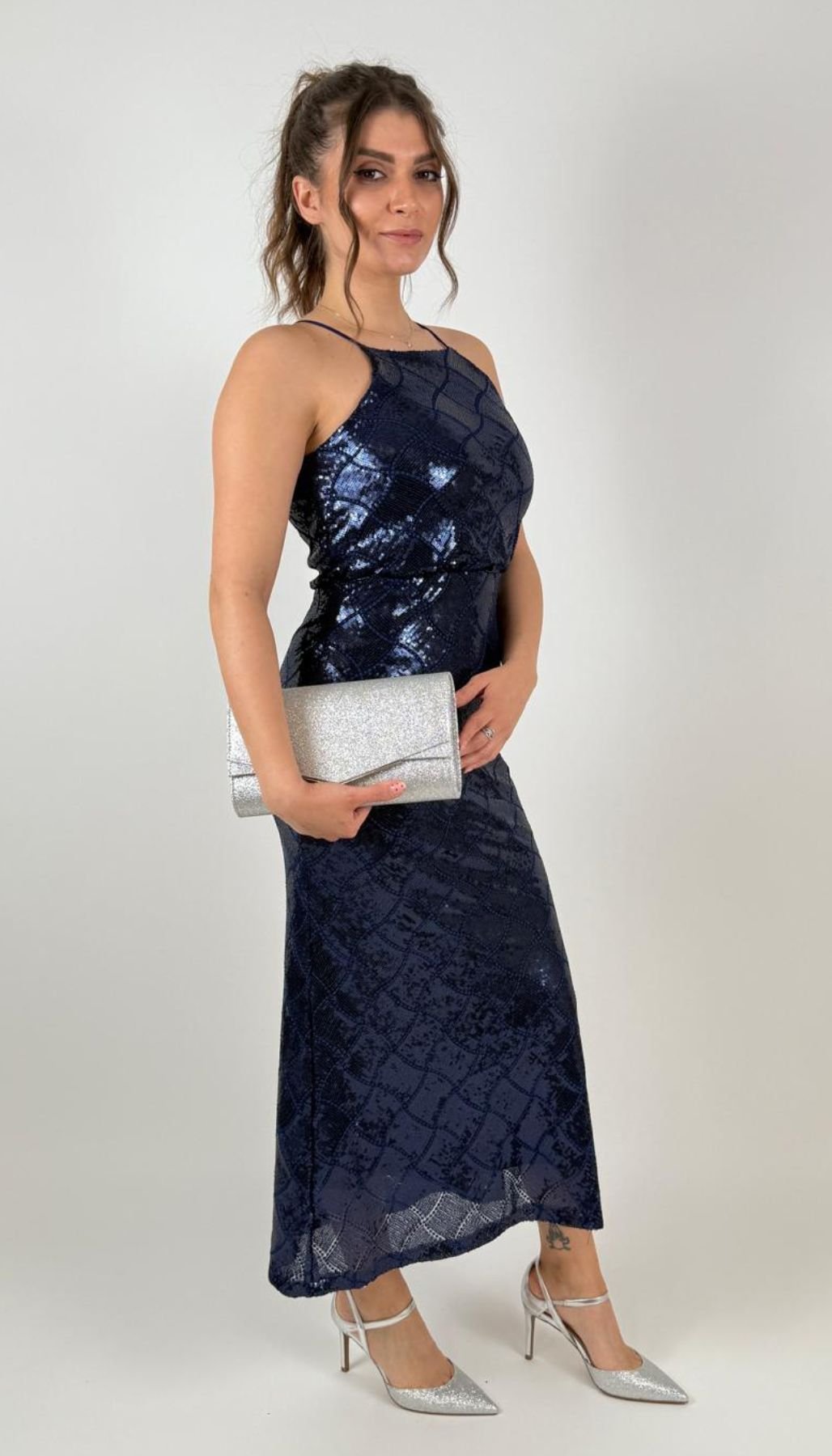 Abito paillettes con scollo all'americana Donna - Rinascimento - World Fashion