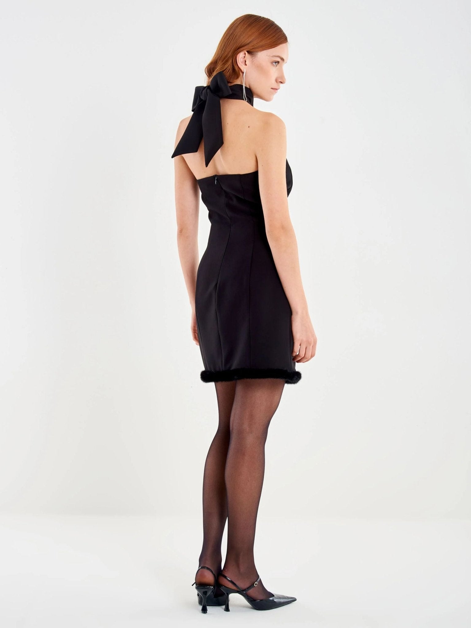 Abito scollo halter con nodo dietro al collo - VICOLO - TF0662 - World Fashion