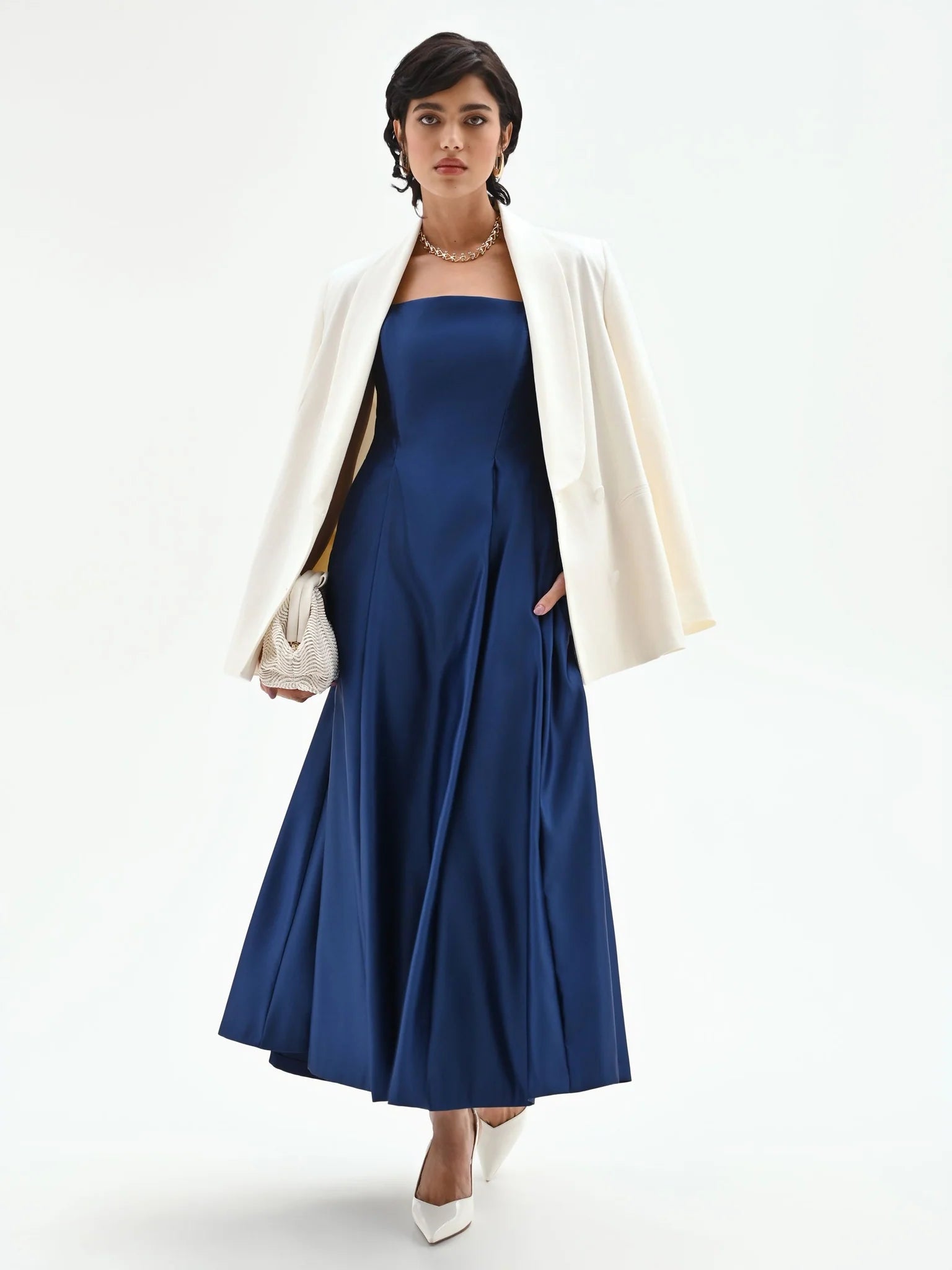 Abito svasato in raso strutturato Donna - Rinascimento - World Fashion