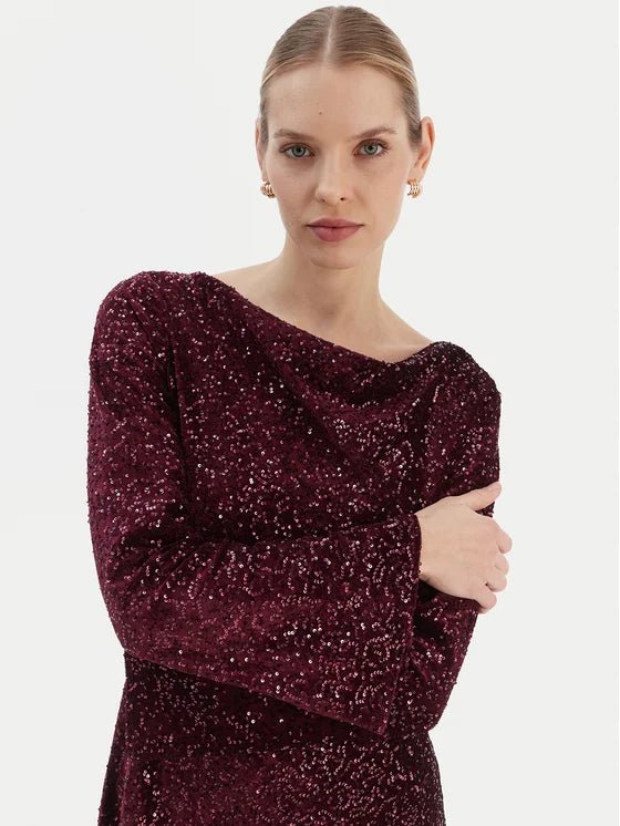 Abito velluto con paillettes Donna - RINASCIMENTO - CFC0126781003 - World Fashion