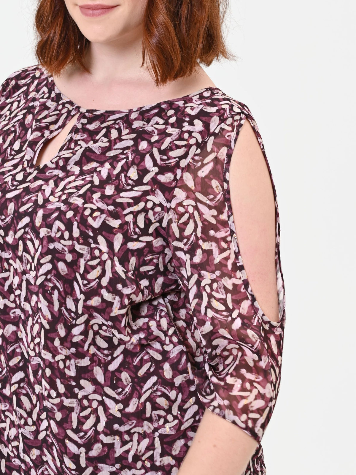 Rinascimento Curvy - Blusa in raso fantasia - Donna