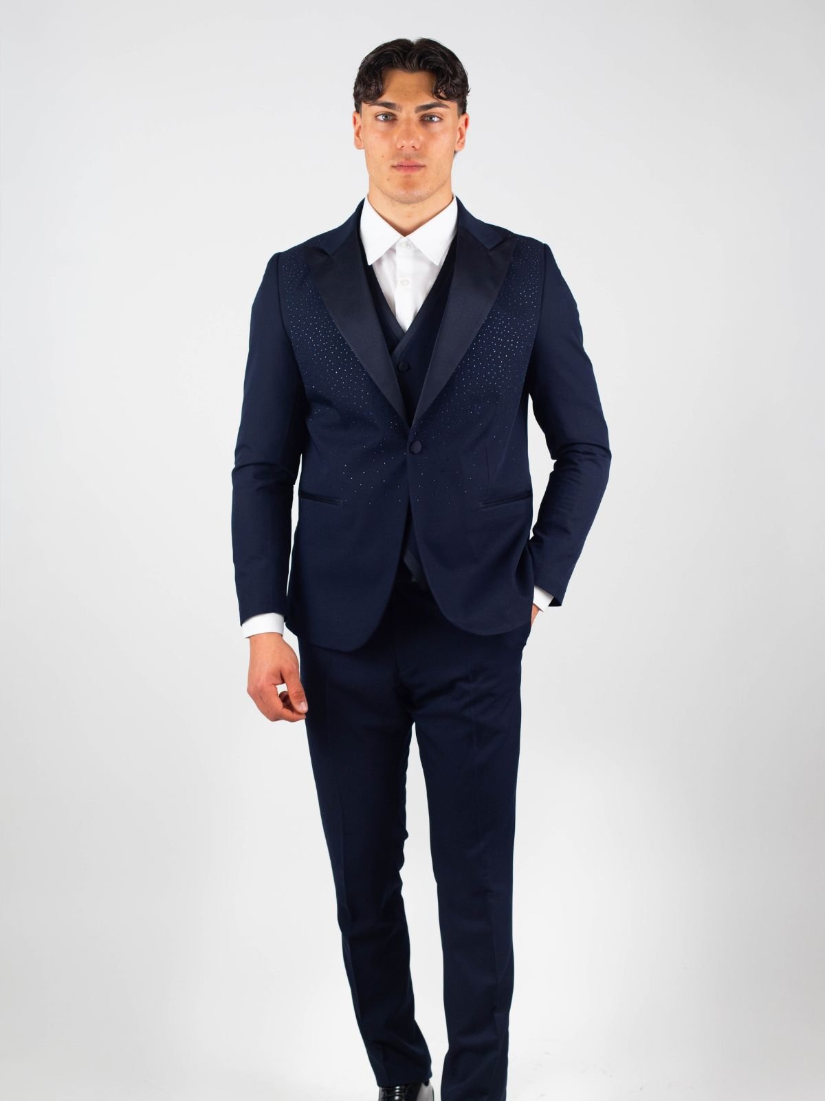 Alfio - Abito + gilet D/7 con strass - Uomo - World Fashion