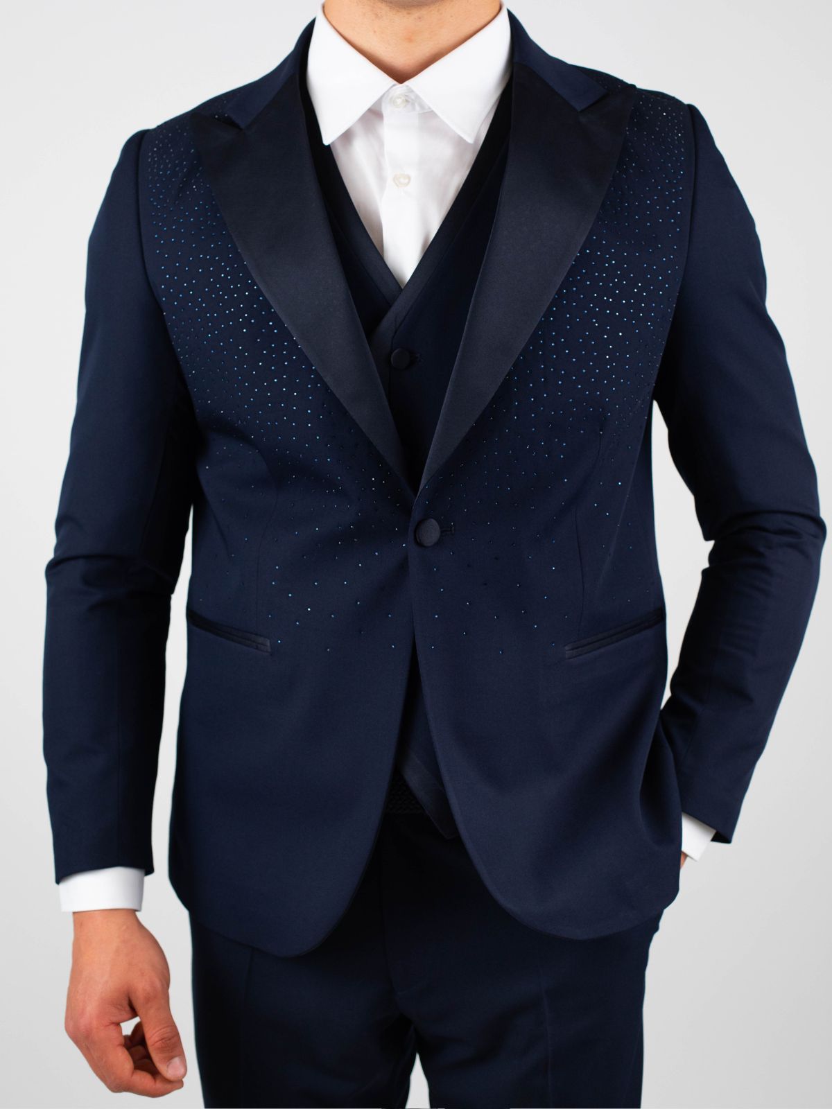 Alfio - Abito + gilet D/7 con strass - Uomo - World Fashion