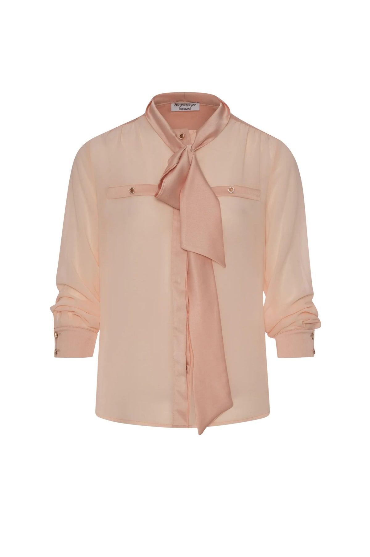 Fracomina - Camicia regular con fiocco sul collo - Donna