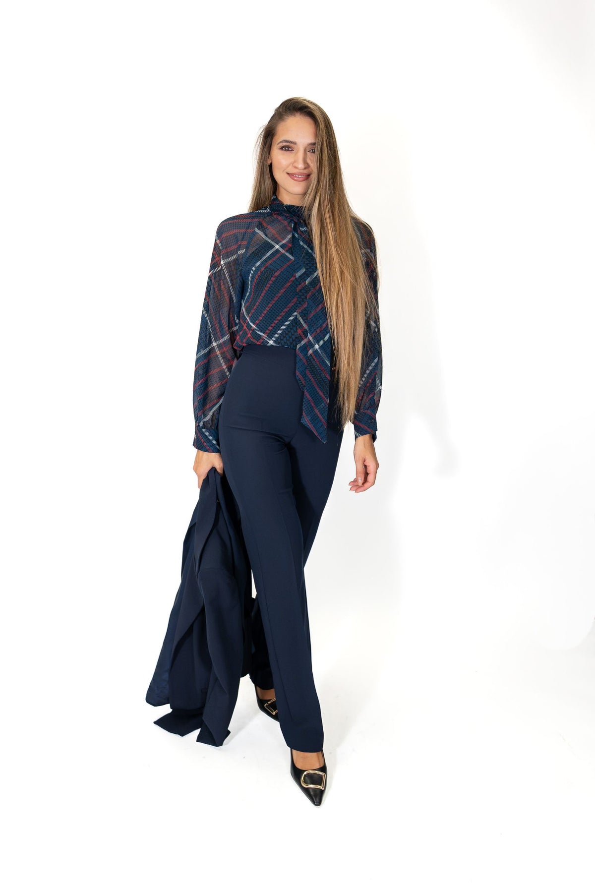 Fracomina - Pantalone regular in tessuto stretch - Donna