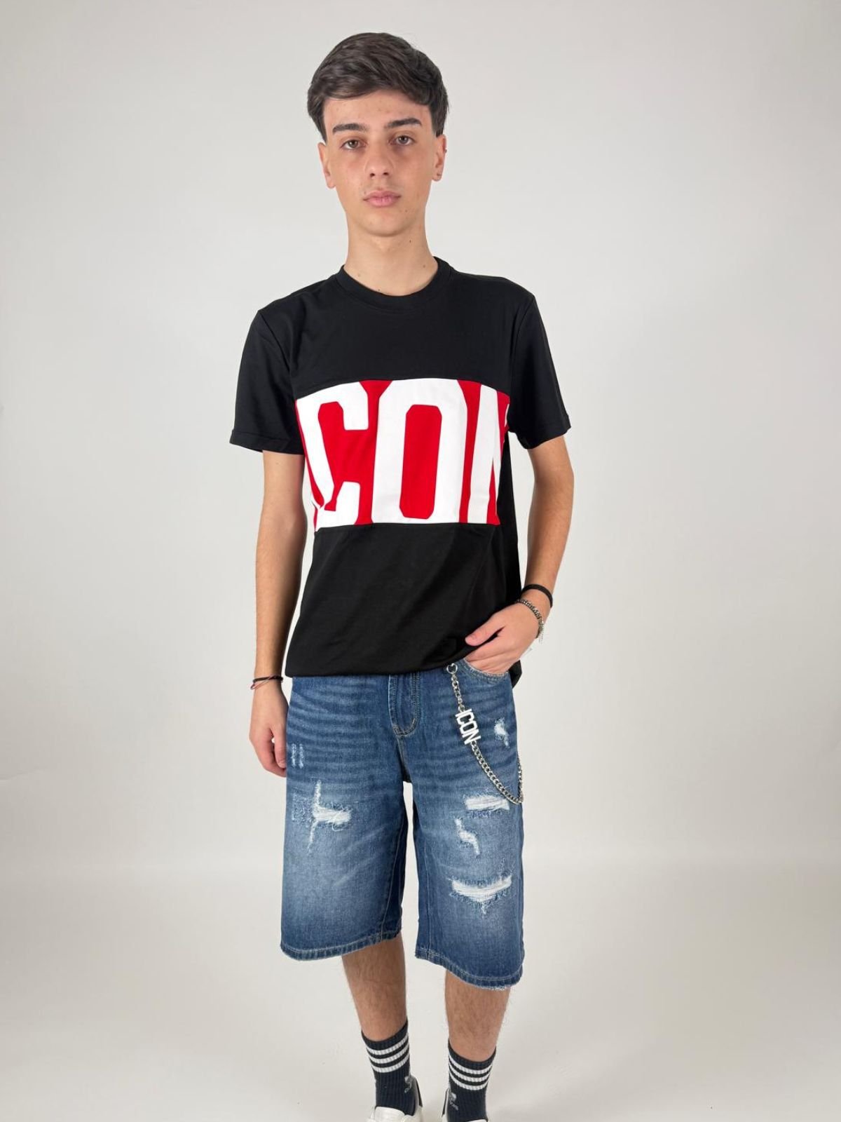Bermuda C/Stampa Sul Dietro Uomo - Icon - World Fashion