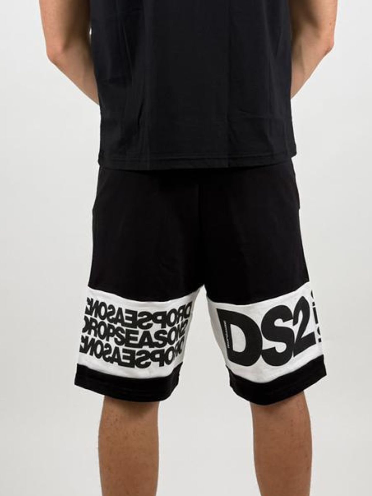 Bermuda in cotone con inserto logato Uomo - Ds2 - World Fashion