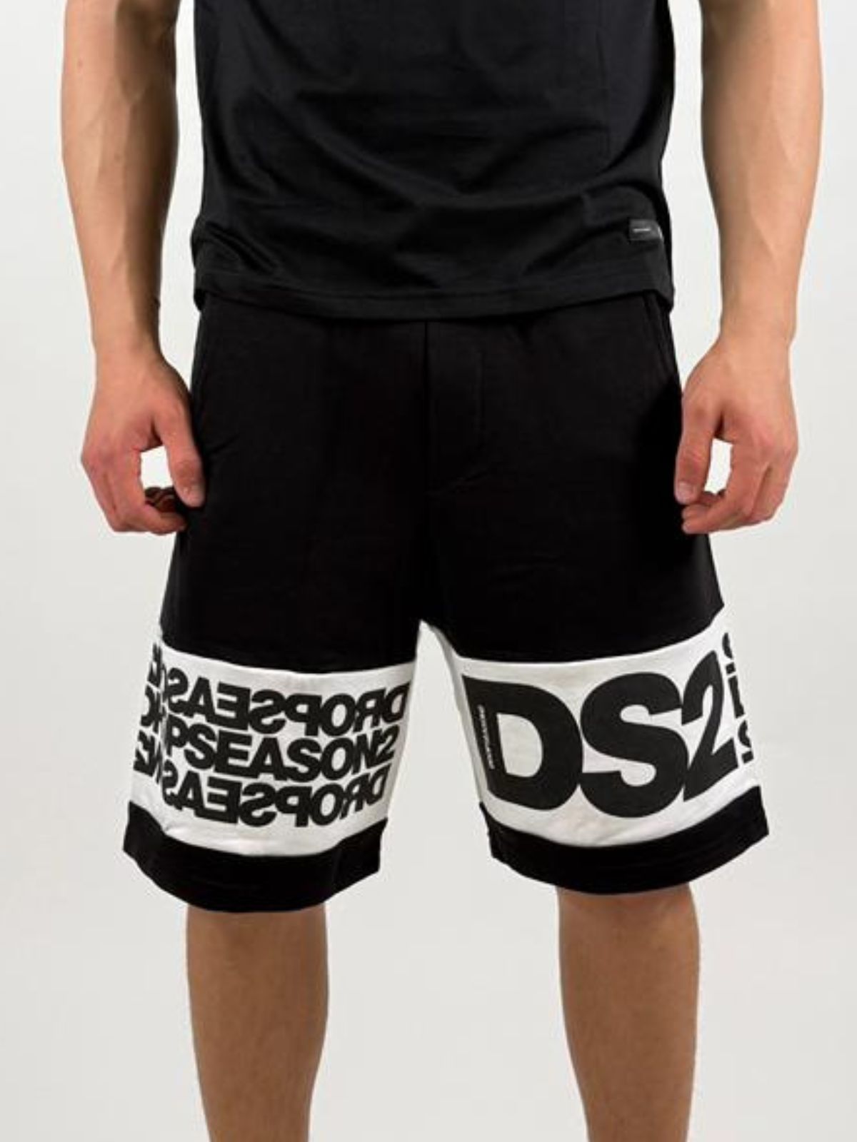 Bermuda in cotone con inserto logato Uomo - Ds2 - World Fashion