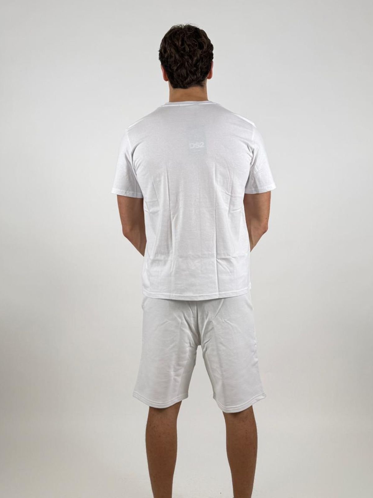 Bermuda in cotone con logo spray Uomo - Ds2 - World Fashion