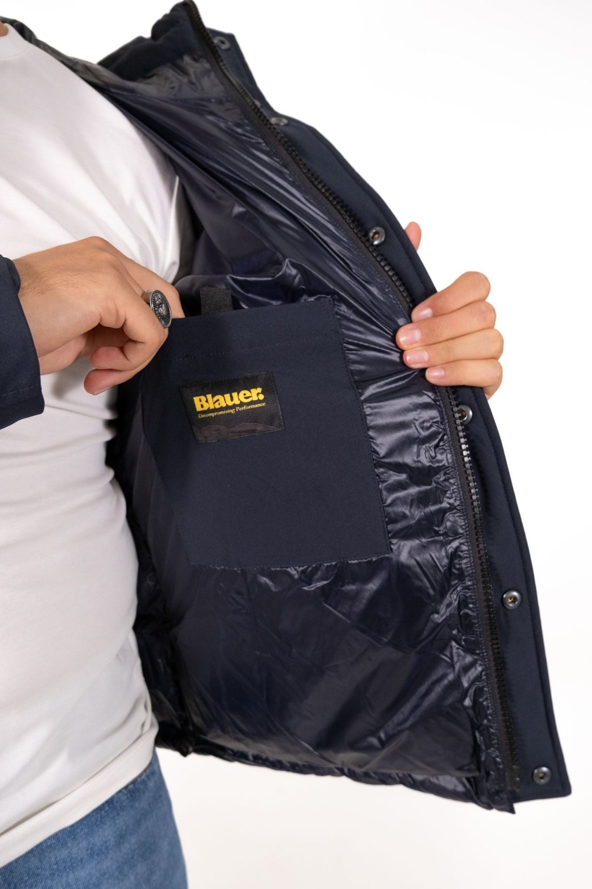 Blauer - Giubbino Nylon e Neoprene Brook - Uomo - World Fashion