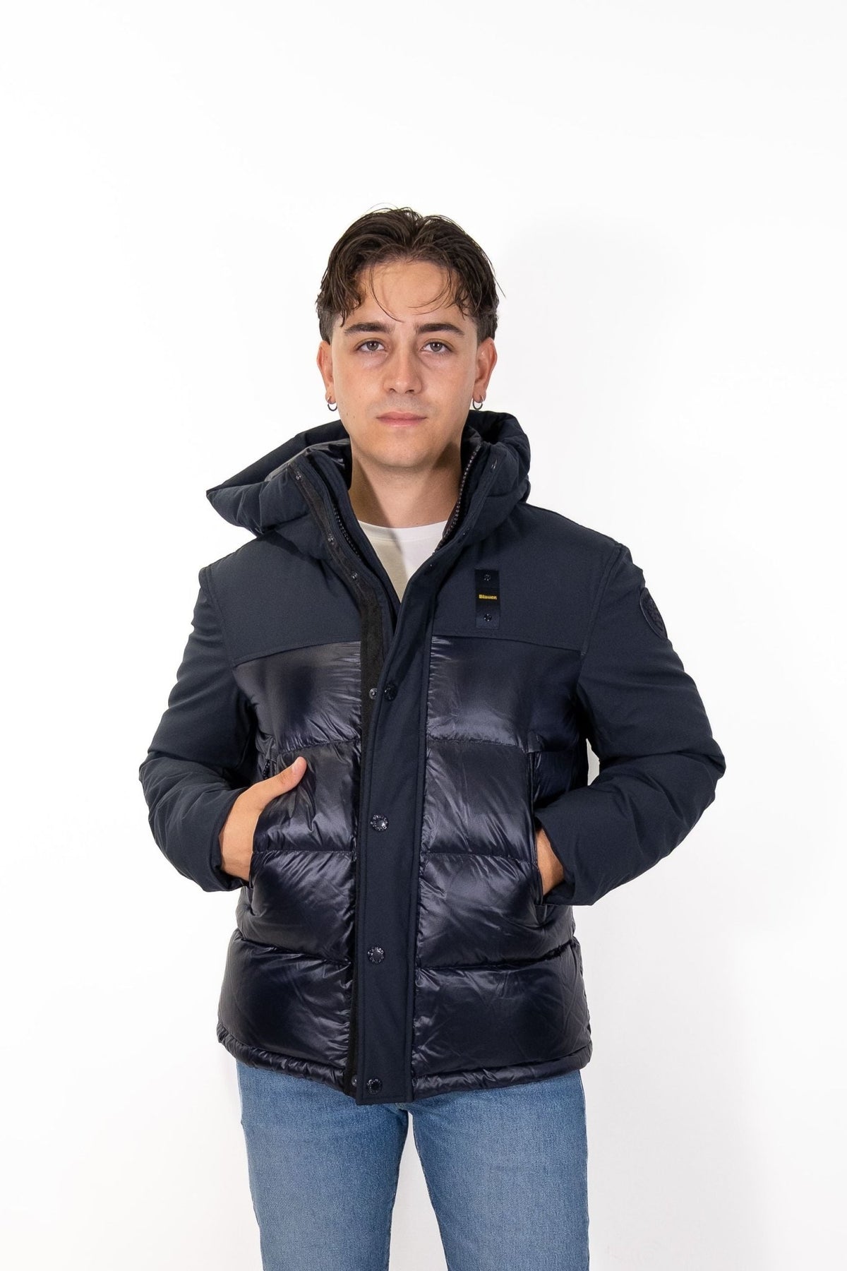 Blauer - Giubbino Nylon e Neoprene Brook - Uomo - World Fashion