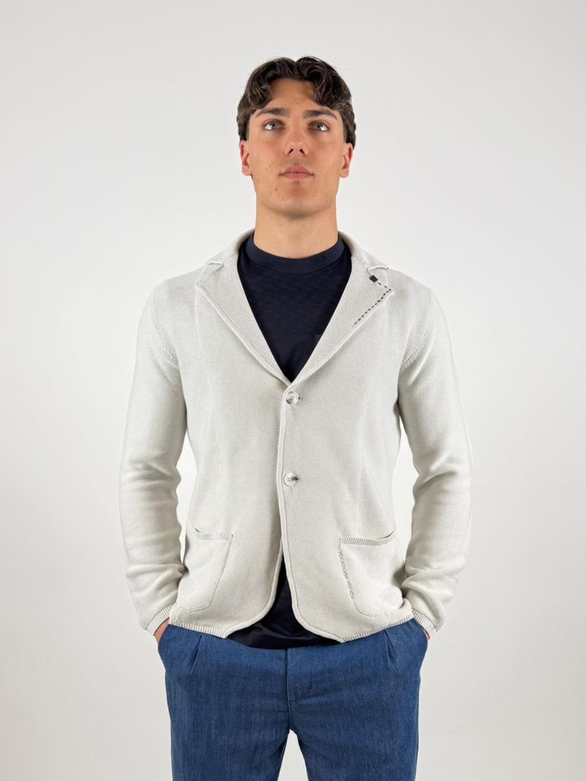 Blazer monopetto punto piquet Uomo - Markup - World Fashion