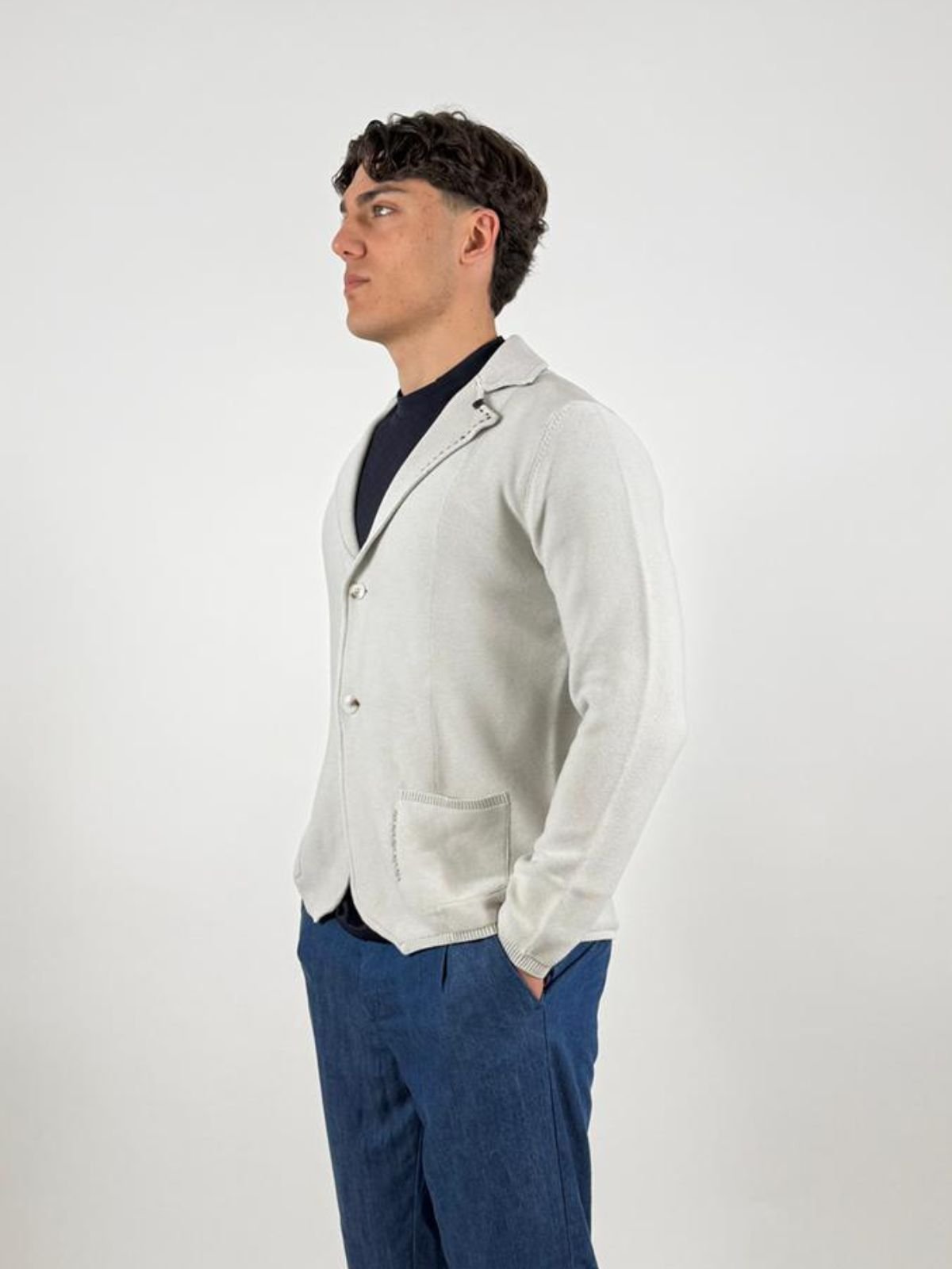 Blazer monopetto punto piquet Uomo - Markup - World Fashion