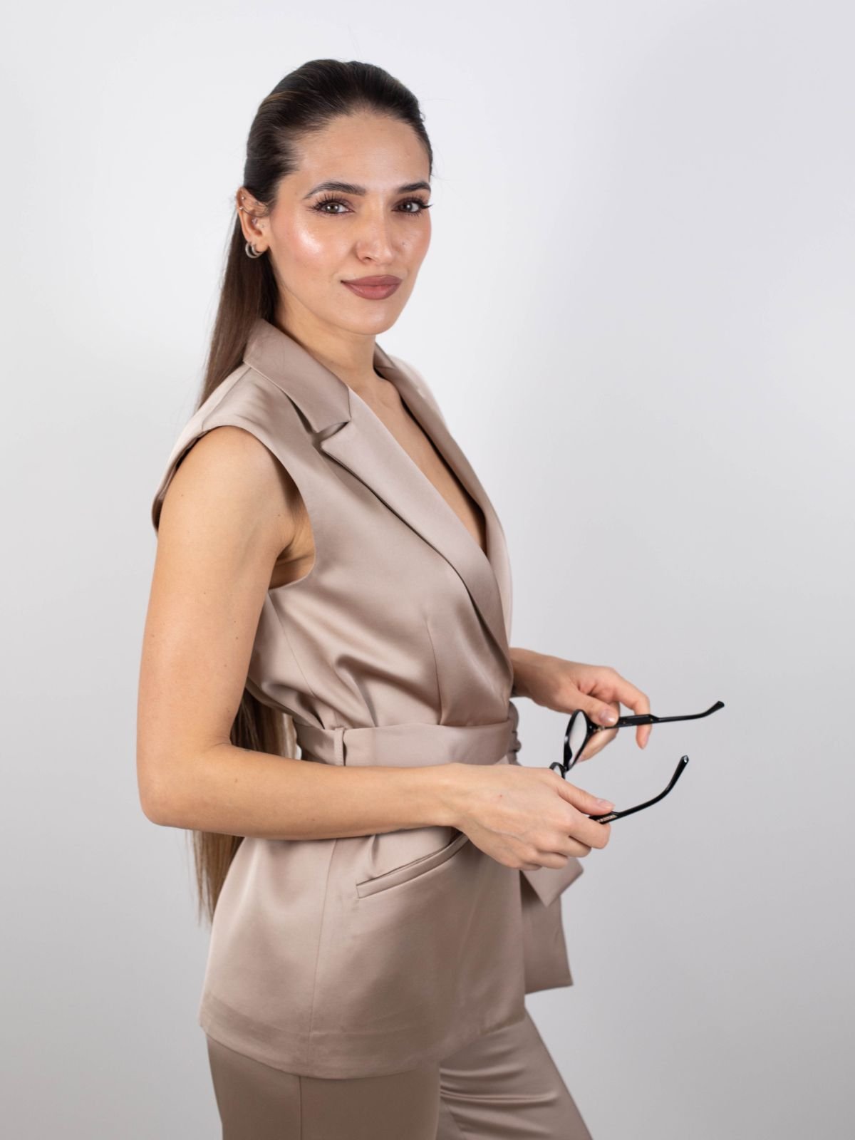 Blazer senza maniche in raso Donna - Fracomina - World Fashion