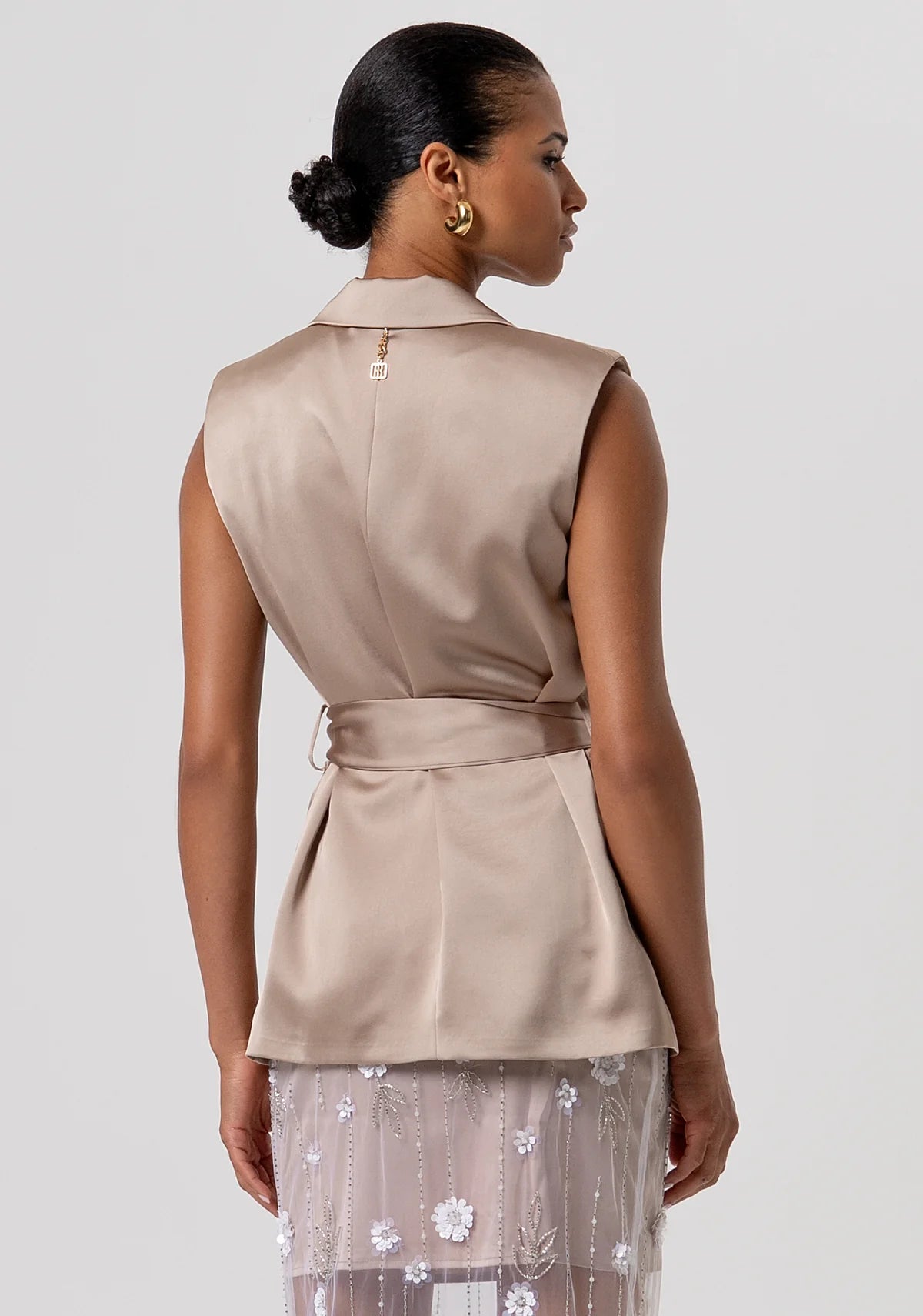 Blazer senza maniche in raso Donna - Fracomina - World Fashion