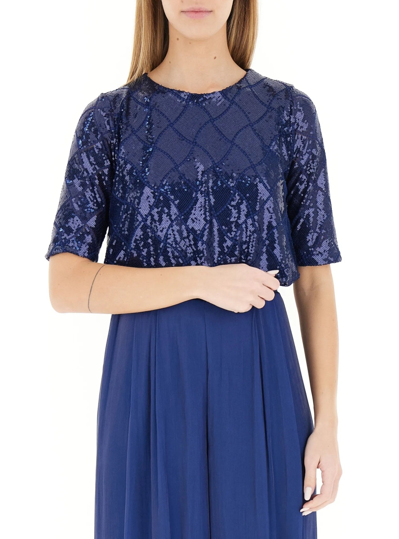 Blusa crop con paillettes Donna - Rinascimento - World Fashion