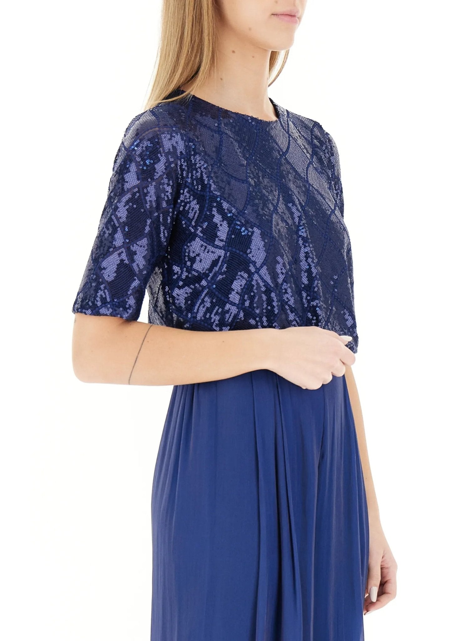 Blusa crop con paillettes Donna - Rinascimento - World Fashion