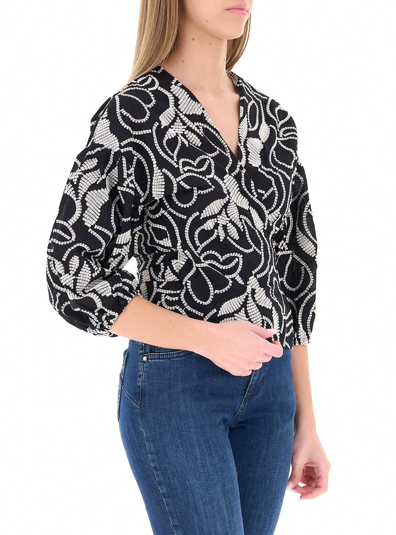 Blusa in mussola ricamata Donna - PennyBlack - World Fashion
