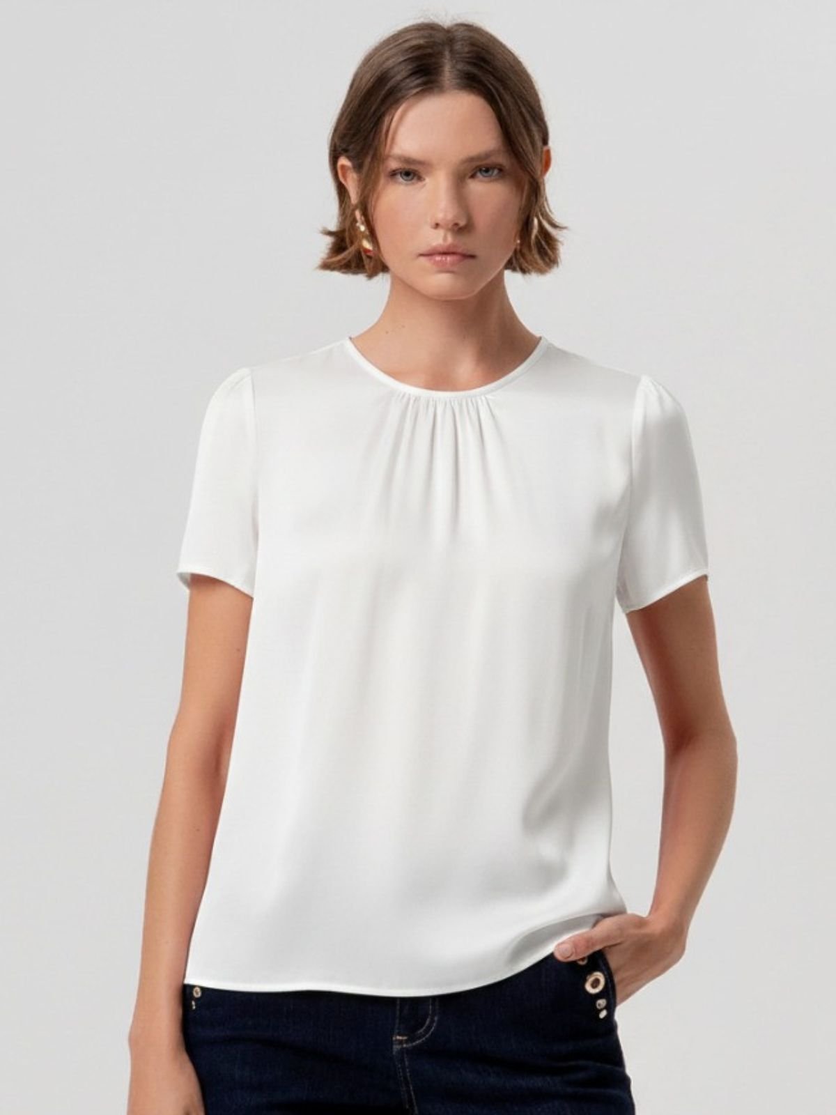Blusa regular in raso Donna - Fracomina - World Fashion