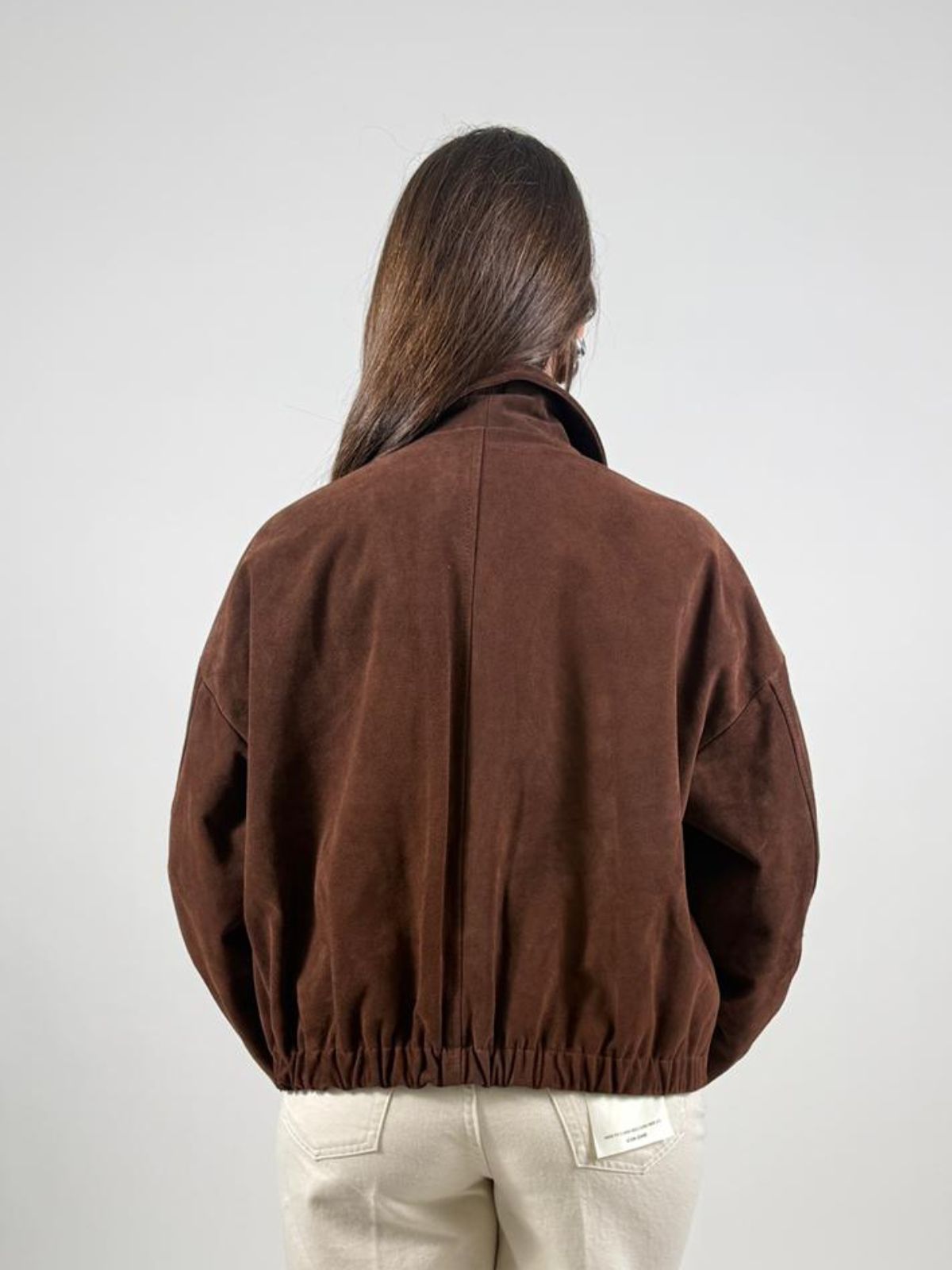 Bomber Scamosciato in Pelle con Tasche Donna - Vicolo - World Fashion