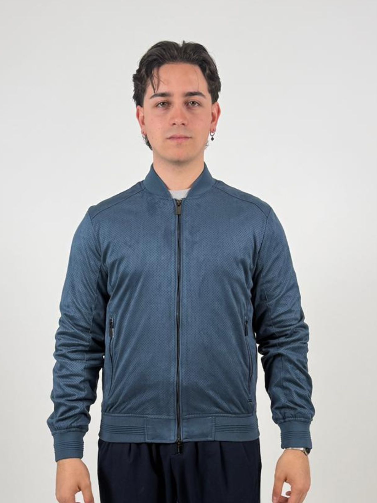 Bomber traforato effetto scamosciato Uomo - Markup - World Fashion