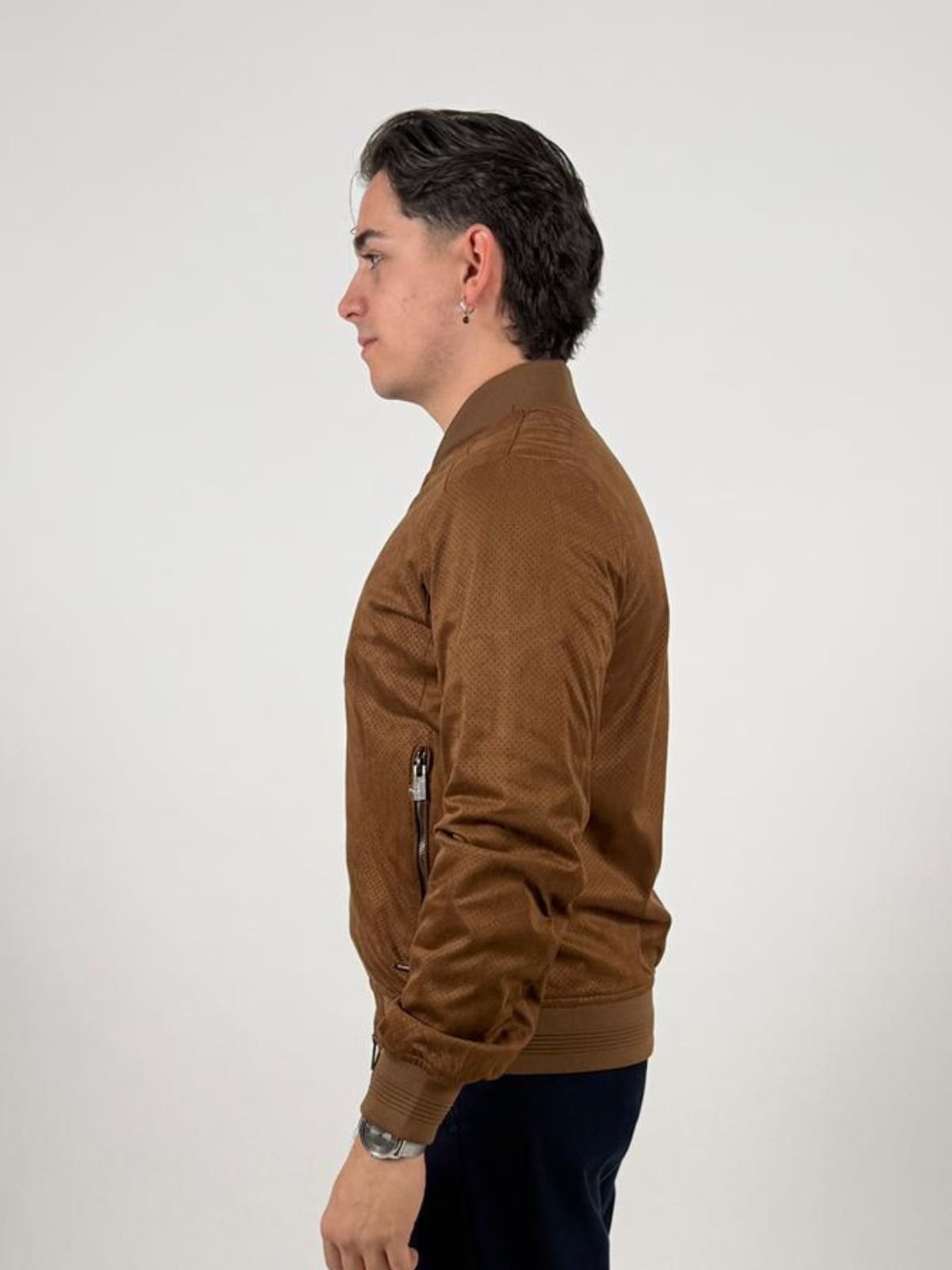 Bomber traforato effetto scamosciato Uomo - Markup - World Fashion