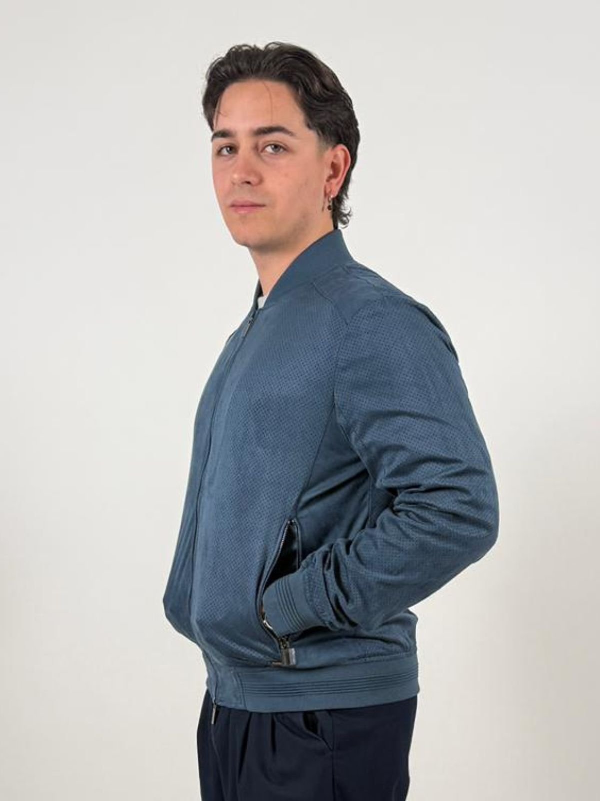 Bomber traforato effetto scamosciato Uomo - Markup - World Fashion