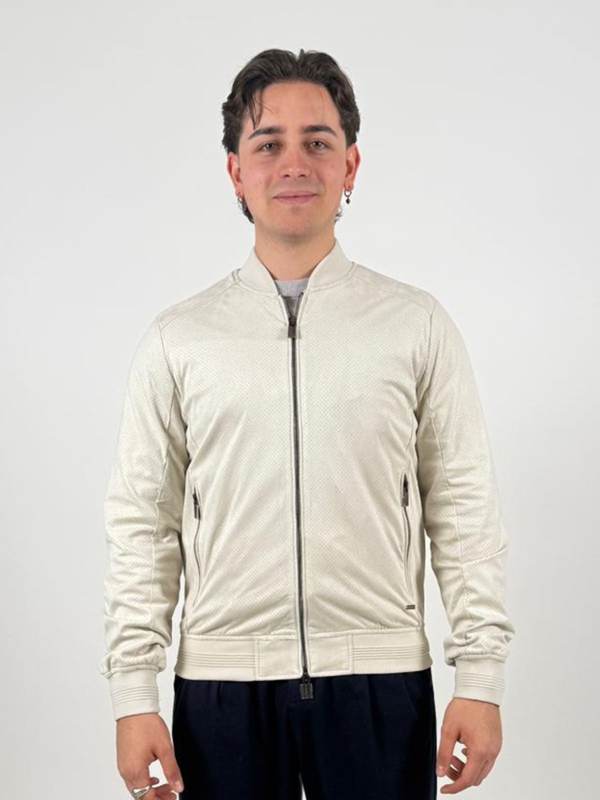 Bomber traforato effetto scamosciato Uomo - Markup - World Fashion