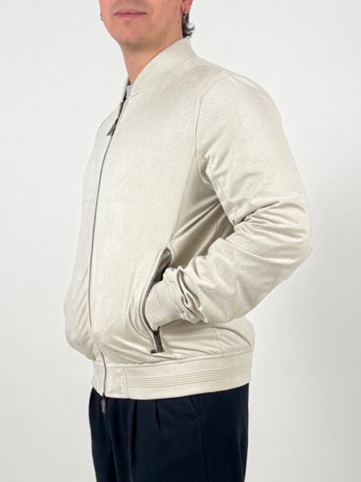 Bomber traforato effetto scamosciato Uomo - Markup - World Fashion