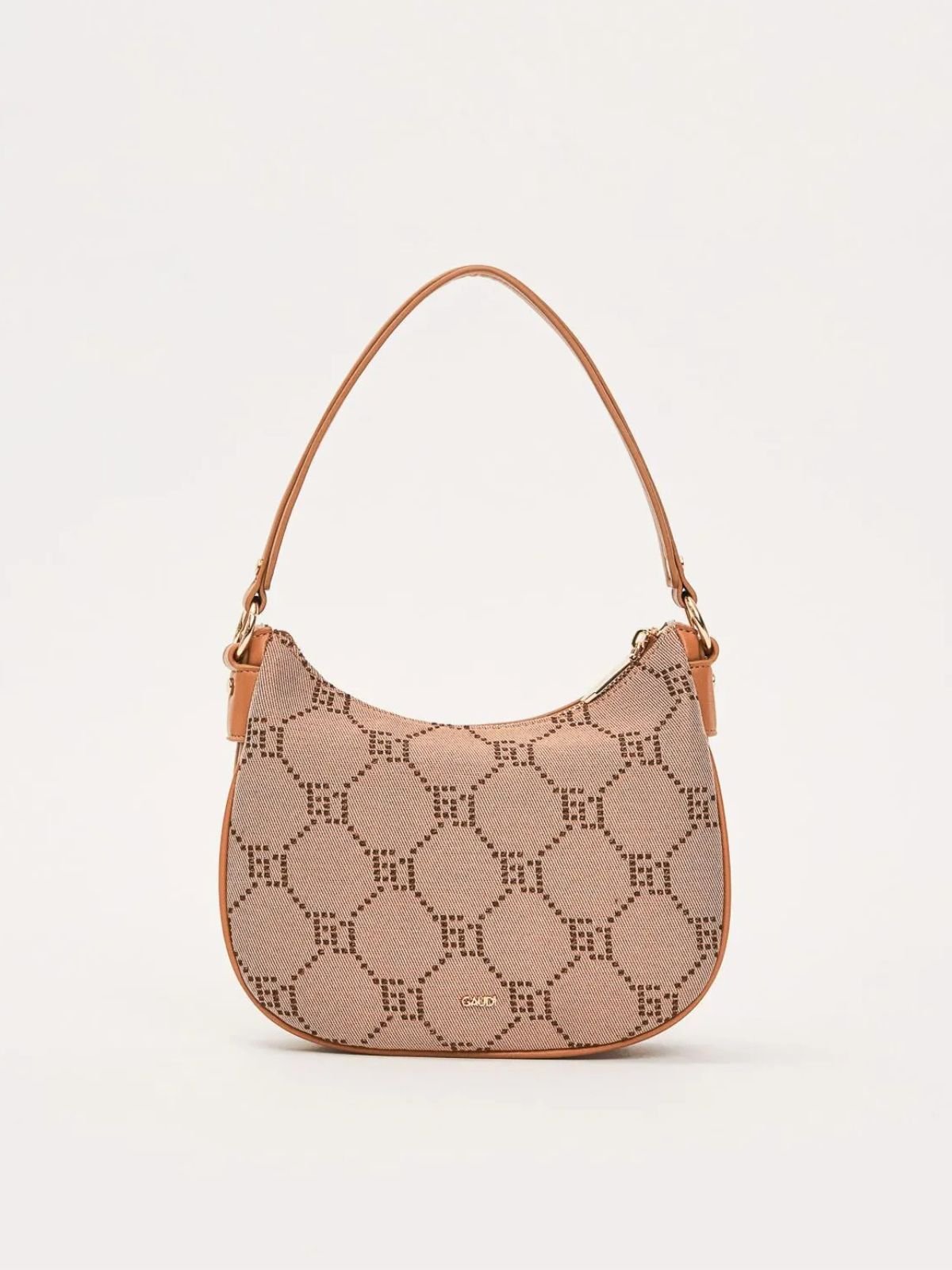 Borsa hobo beige jacquard con tracolla Donna - Gaudi Accessori - World Fashion