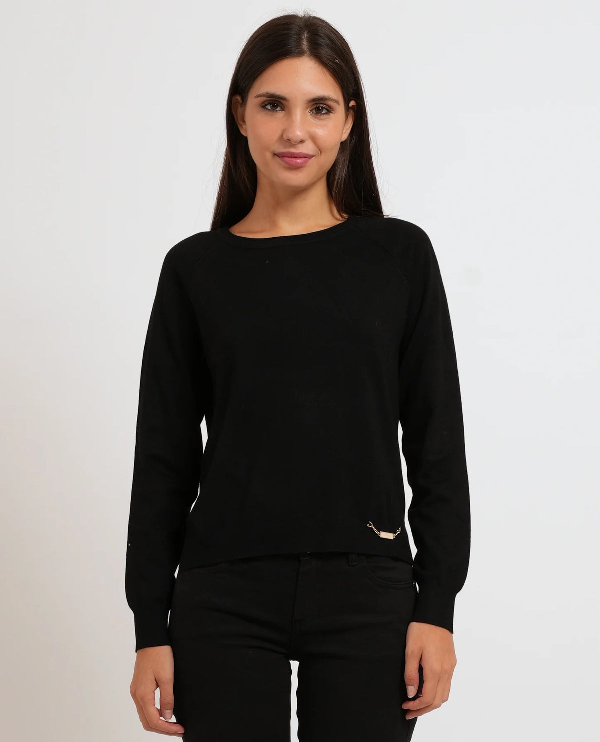 Gaudì - Maglia girocollo con dettaglio catena - Donna