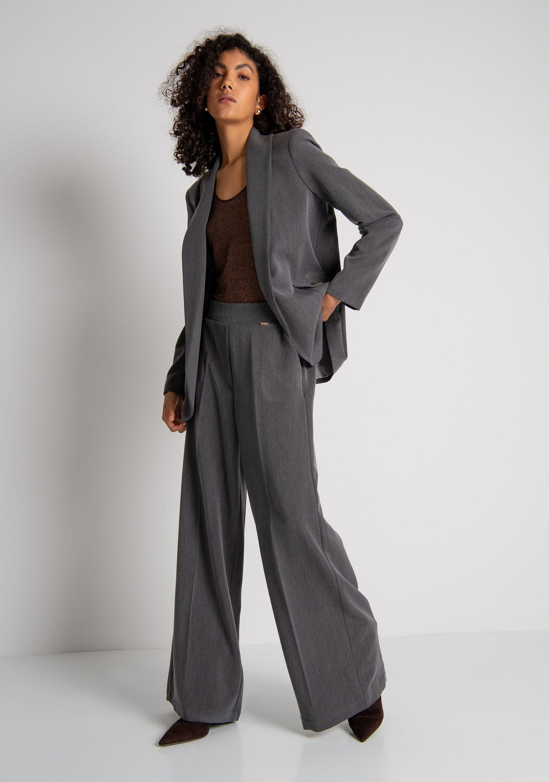 Fracomina - Pantalone flare a vita alta - Donna