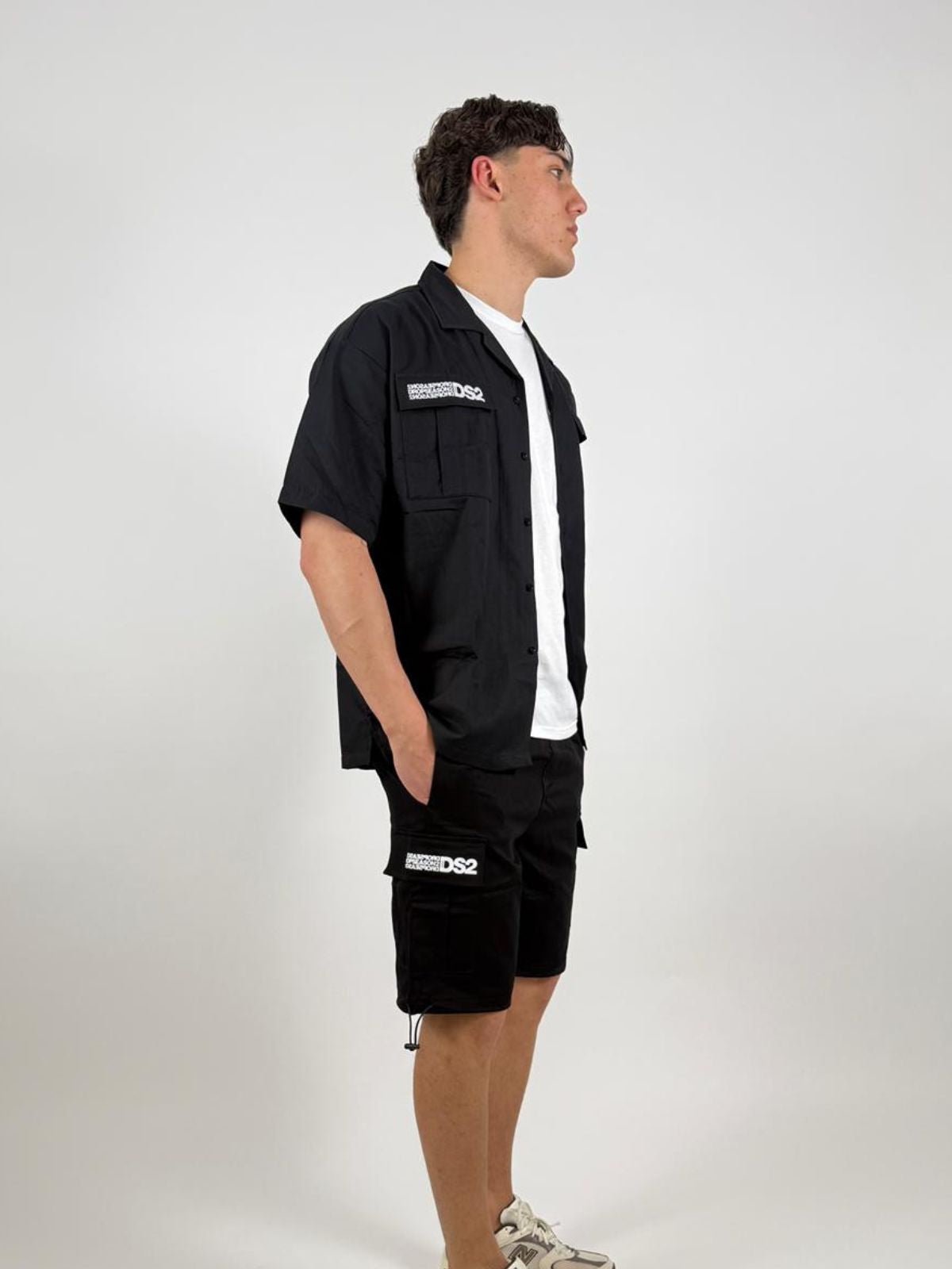 Camicia collo bowling con tasconi Uomo - Ds2 - World Fashion