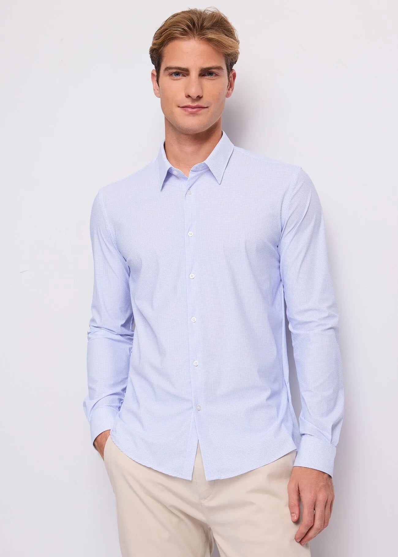 Camicia Collo Italiano Fit Slim M/Lunga in nylon Uomo - Gaudì Jeans - World Fashion