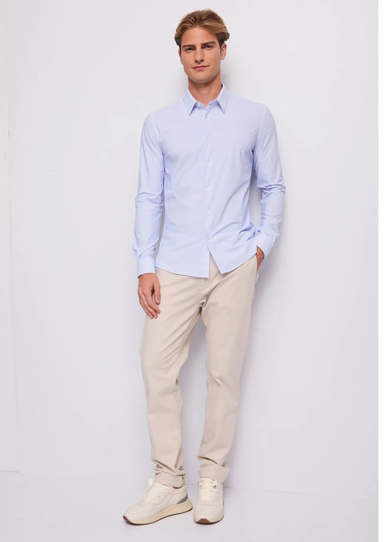 Camicia Collo Italiano Fit Slim M/Lunga in nylon Uomo - Gaudì Jeans - World Fashion