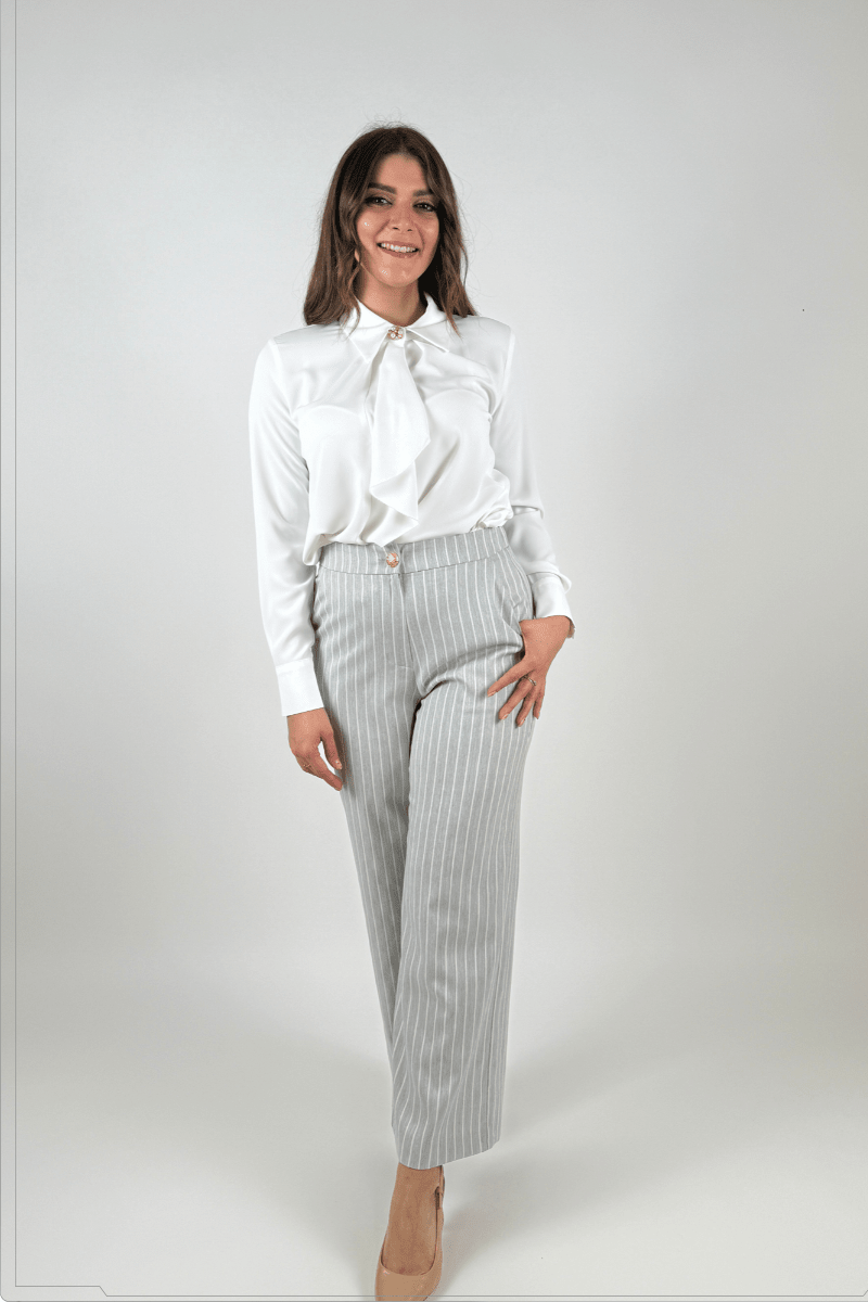 Camicia con morbida rouche asimmetrica Donna - Rinascimento - World Fashion