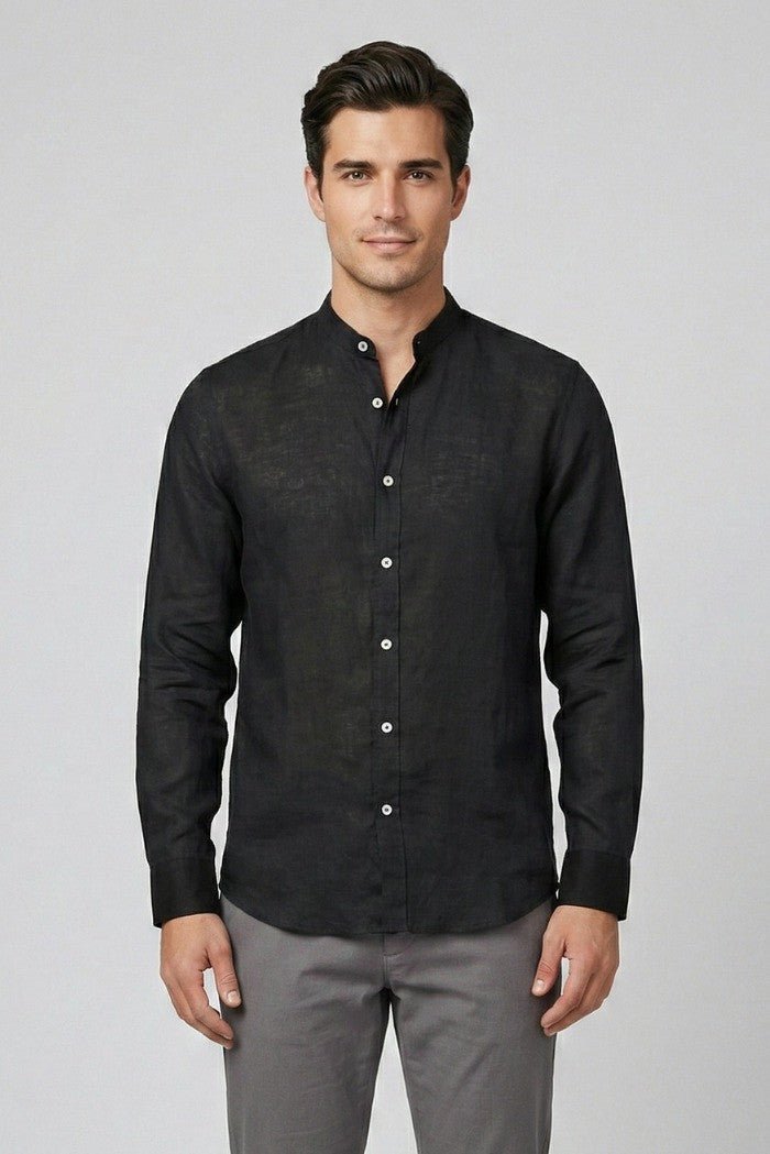 Camicia coreana in lino Uomo - Markup - World Fashion
