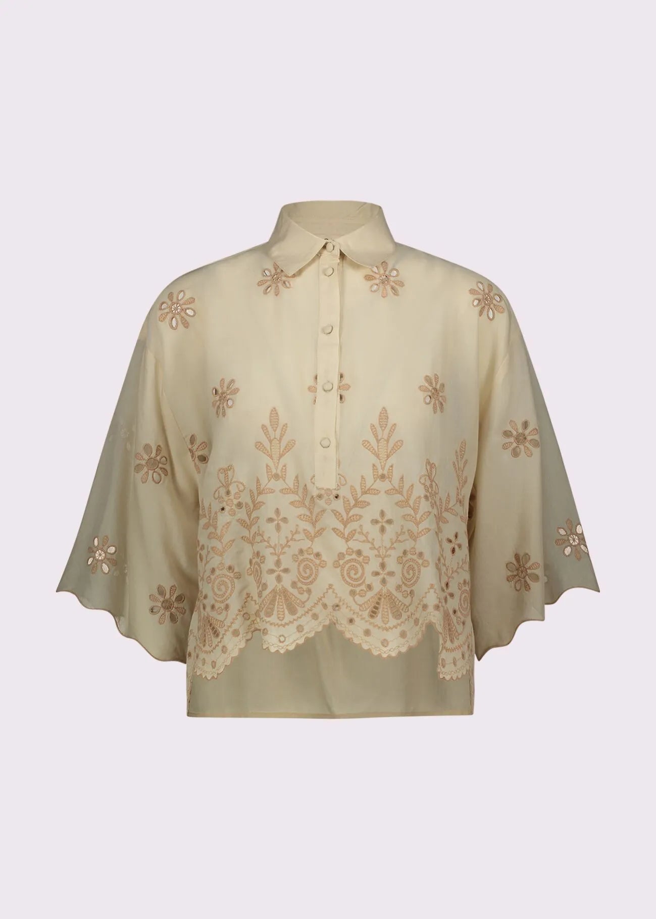 Camicia Cropped con ricami Donna - Gaudì Fashion - World Fashion