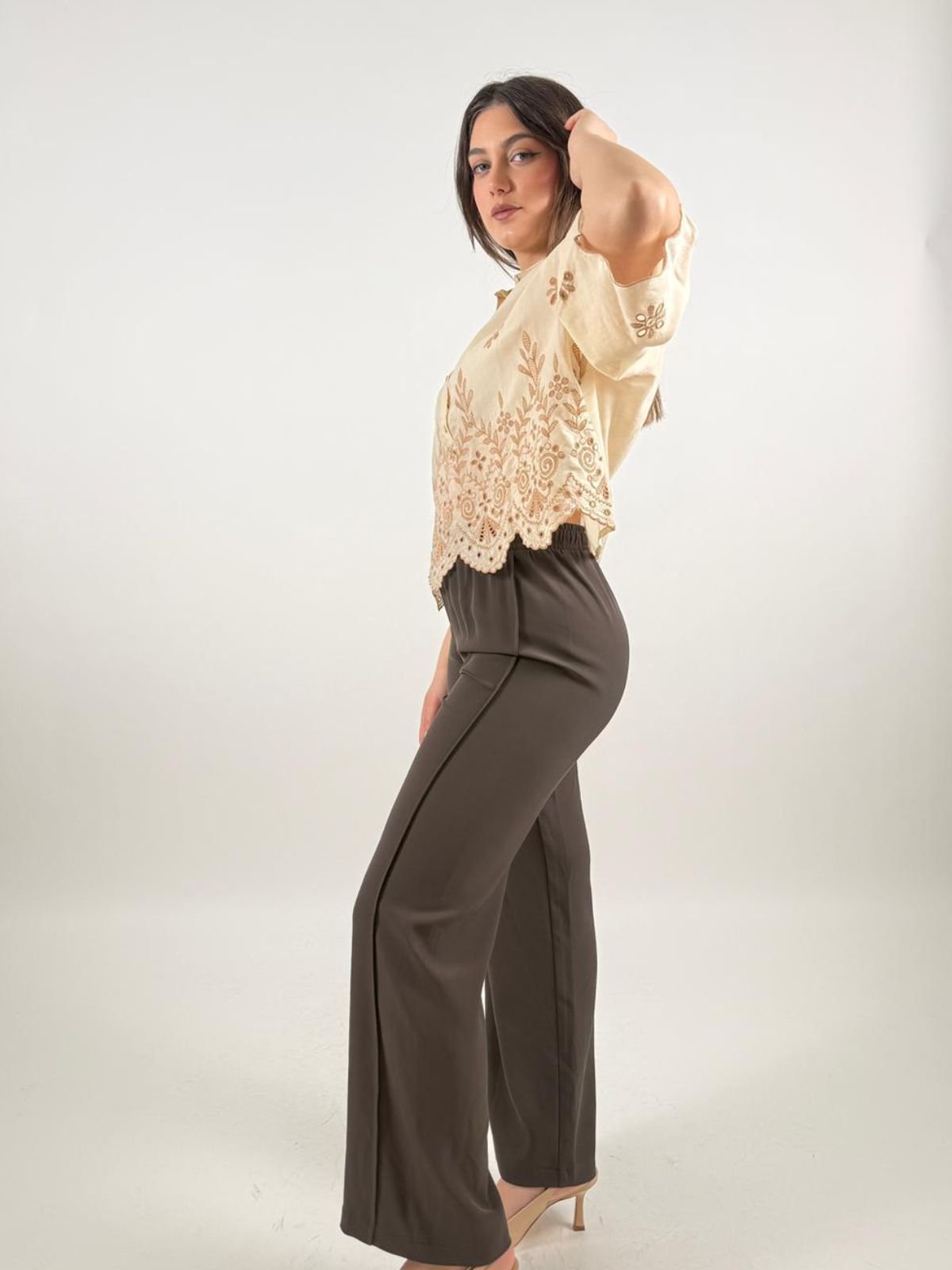 Camicia Cropped con ricami Donna - Gaudì Fashion - World Fashion