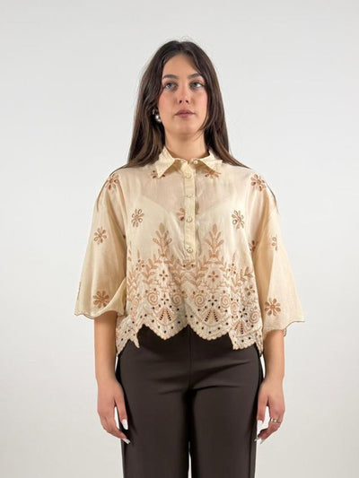 Gaudì - Camicia Cropped con ricami - Donna
