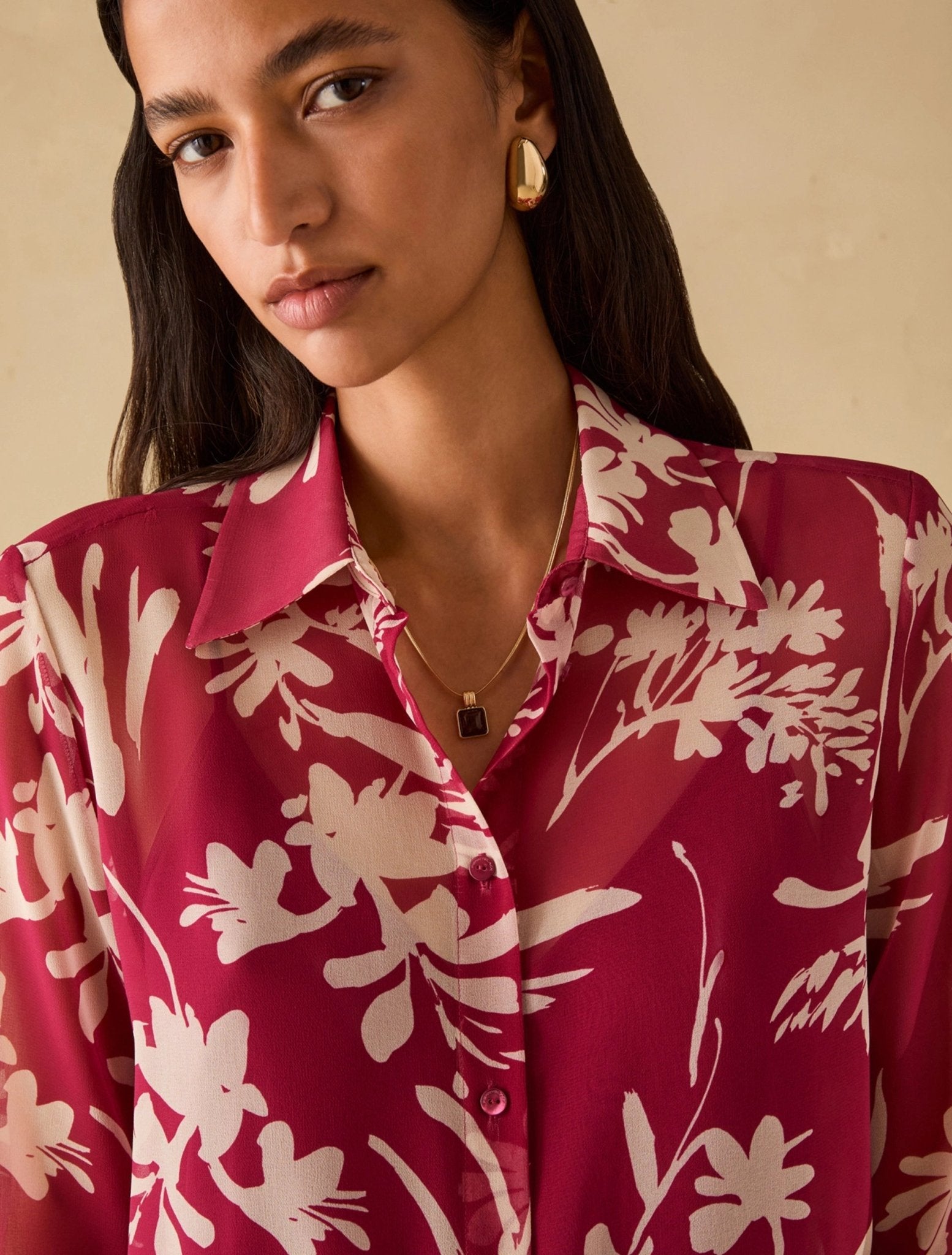 Camicia In Georgette Floreale Donna - PennyBlack - World Fashion