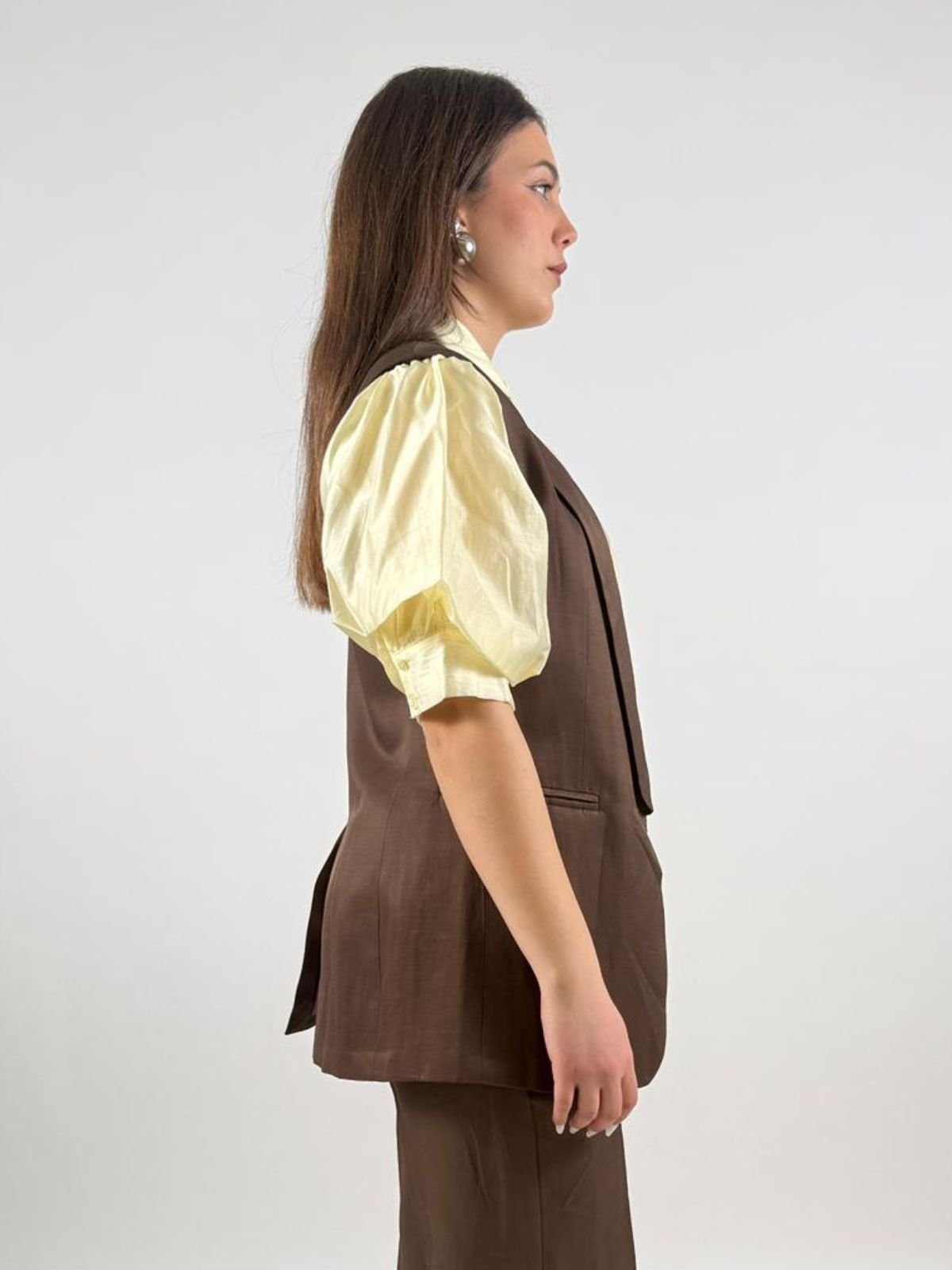 Camicia manica corta a palloncino Donna - Vicolo - World Fashion