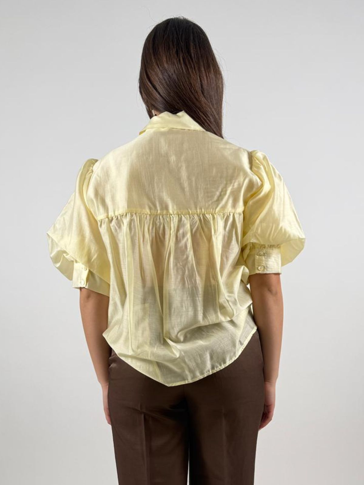 Camicia manica corta a palloncino Donna - Vicolo - World Fashion